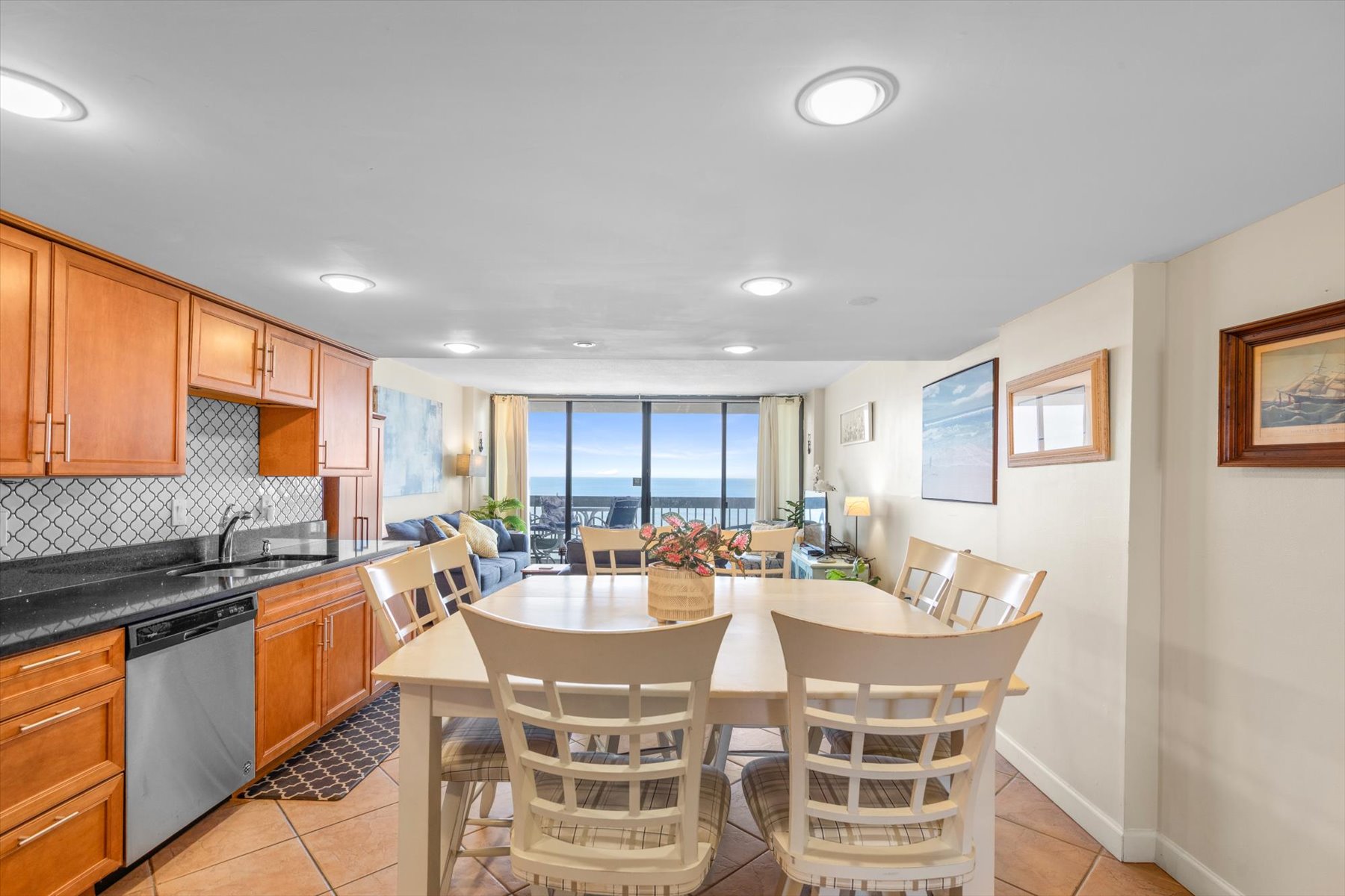Beautiful ocean views even from the kitchen.