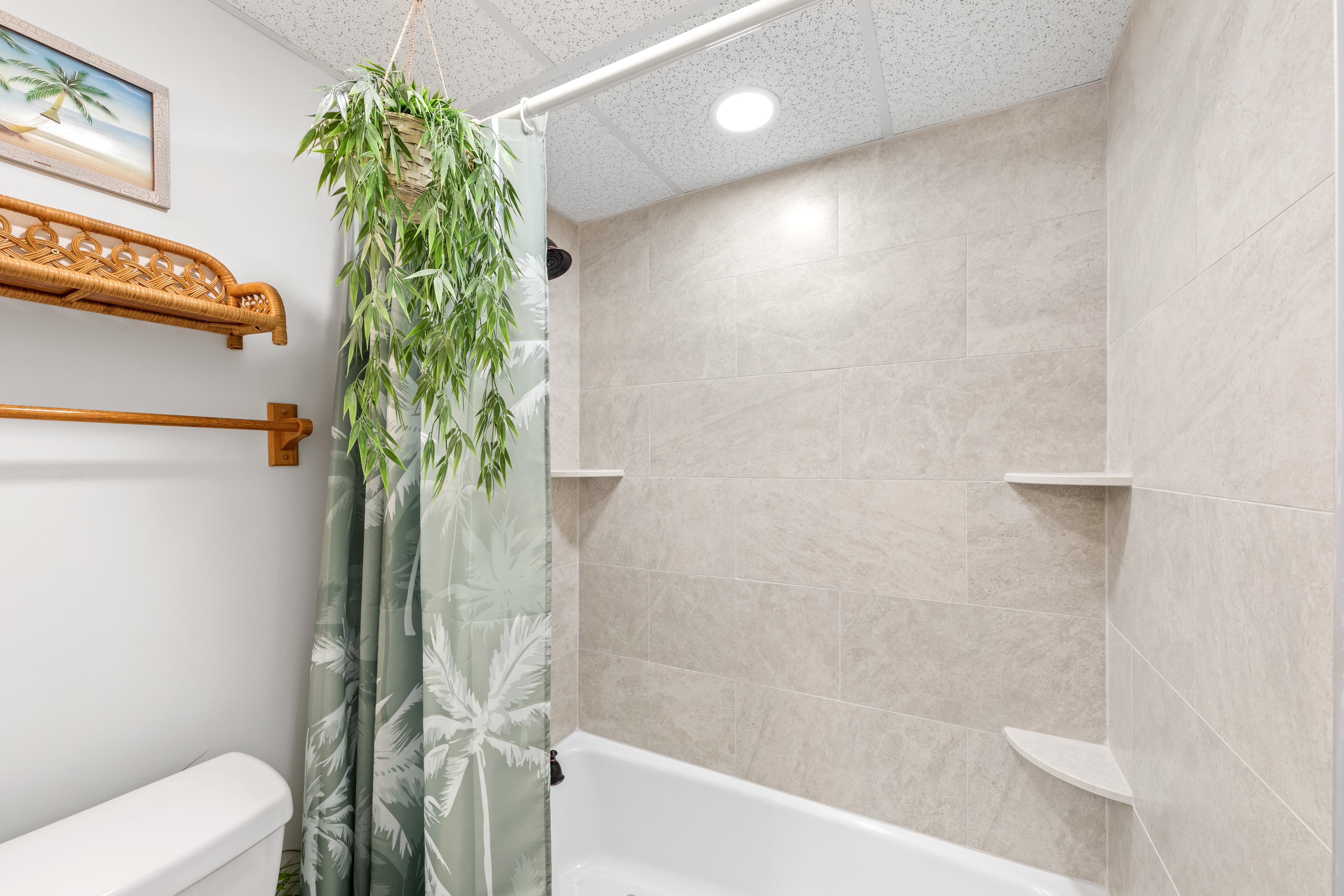 This Bath features a Spacious Shower/Tub Combo.