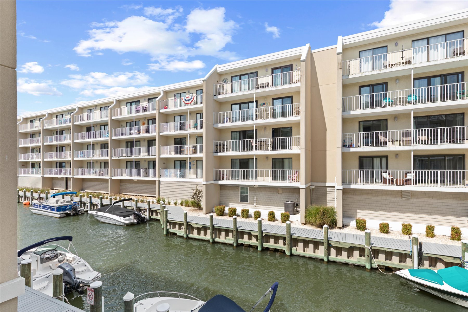 The Balcony overlooks the canal.