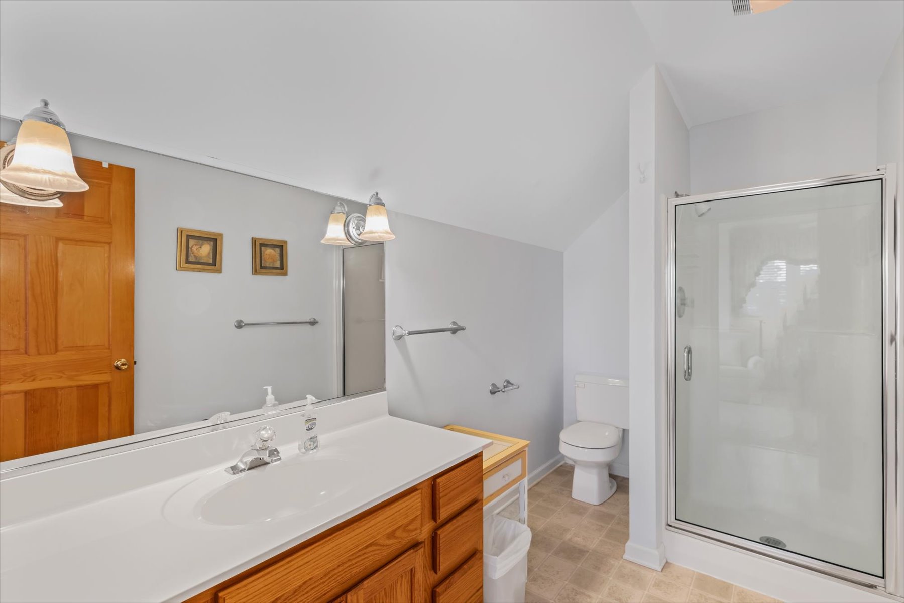 Private Attached Bath in Bedroom 4 has a Walk-in Shower.