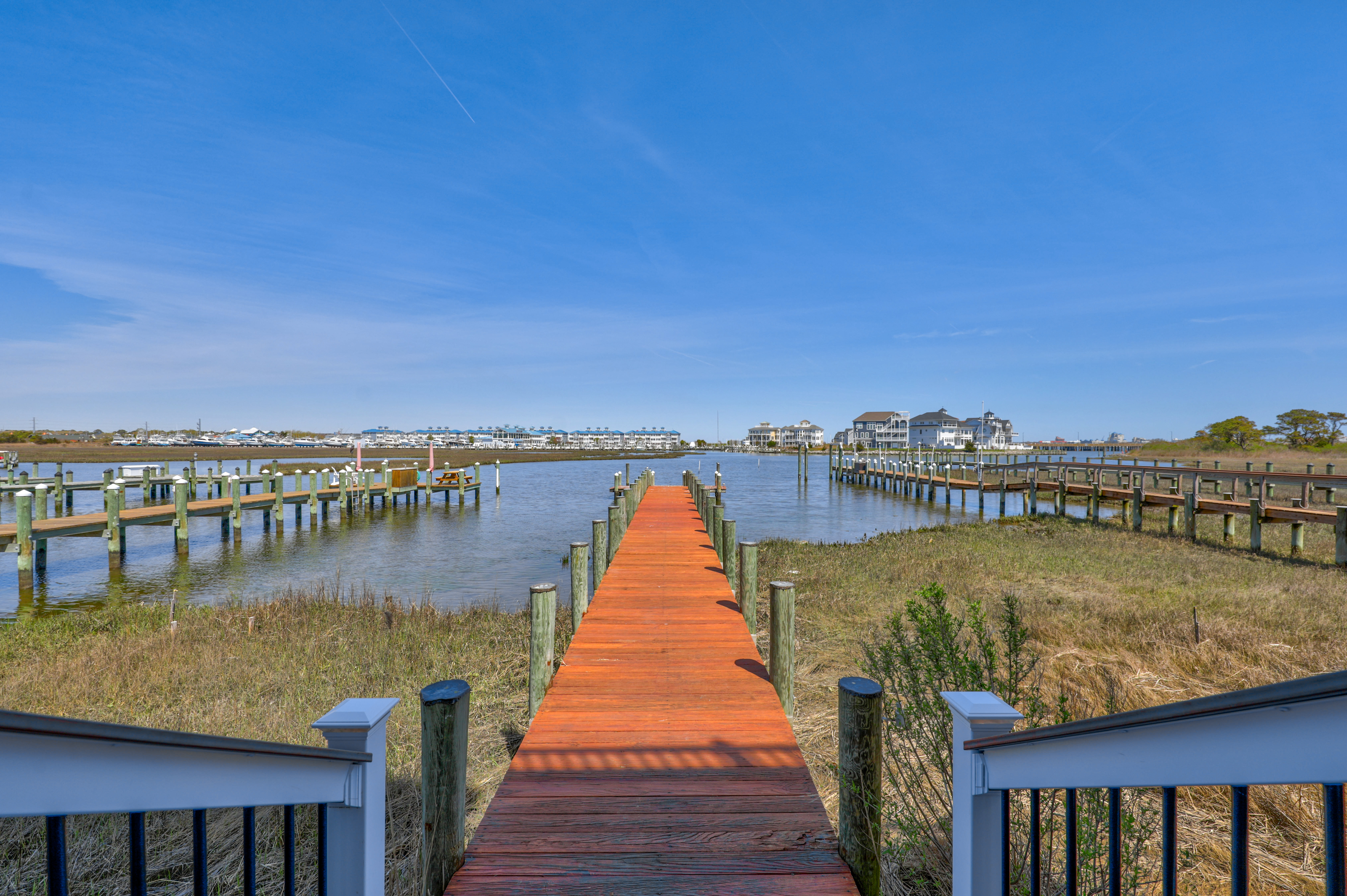 The open balcony leads right out to the gorgeous dock area.
