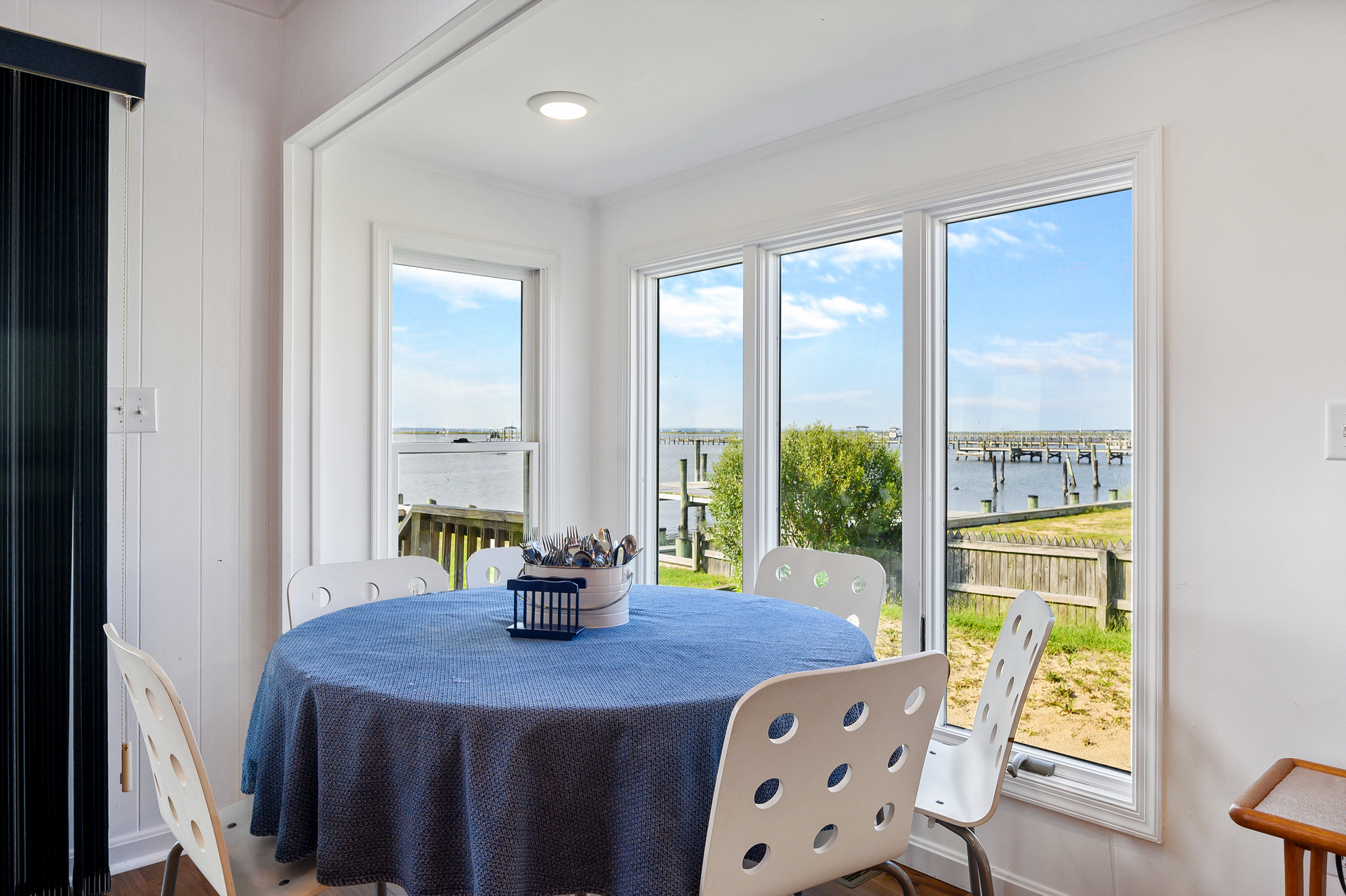 Dine indoors in the comfort of Central AC....