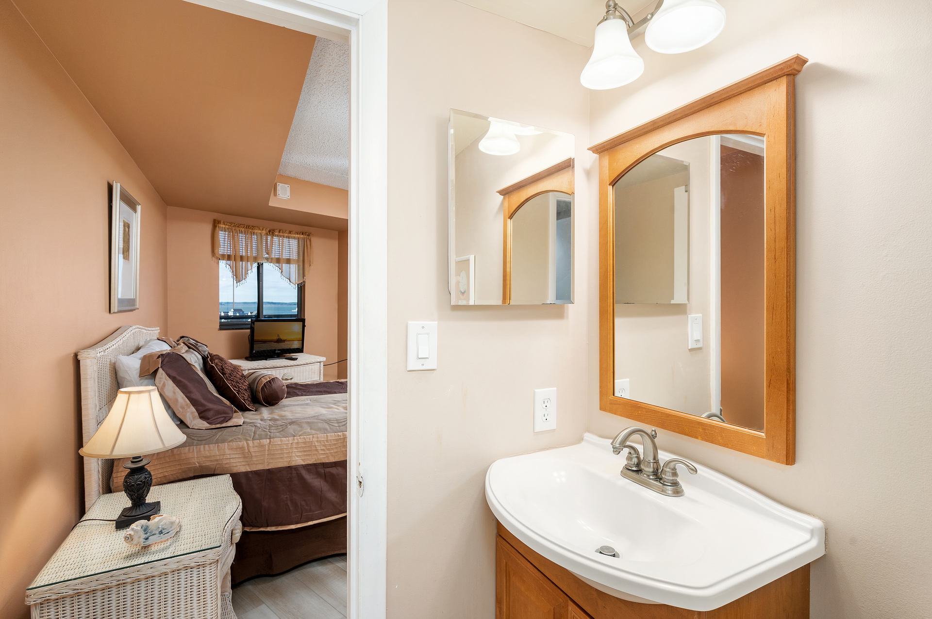 Full Bath attached to Bedroom 2.