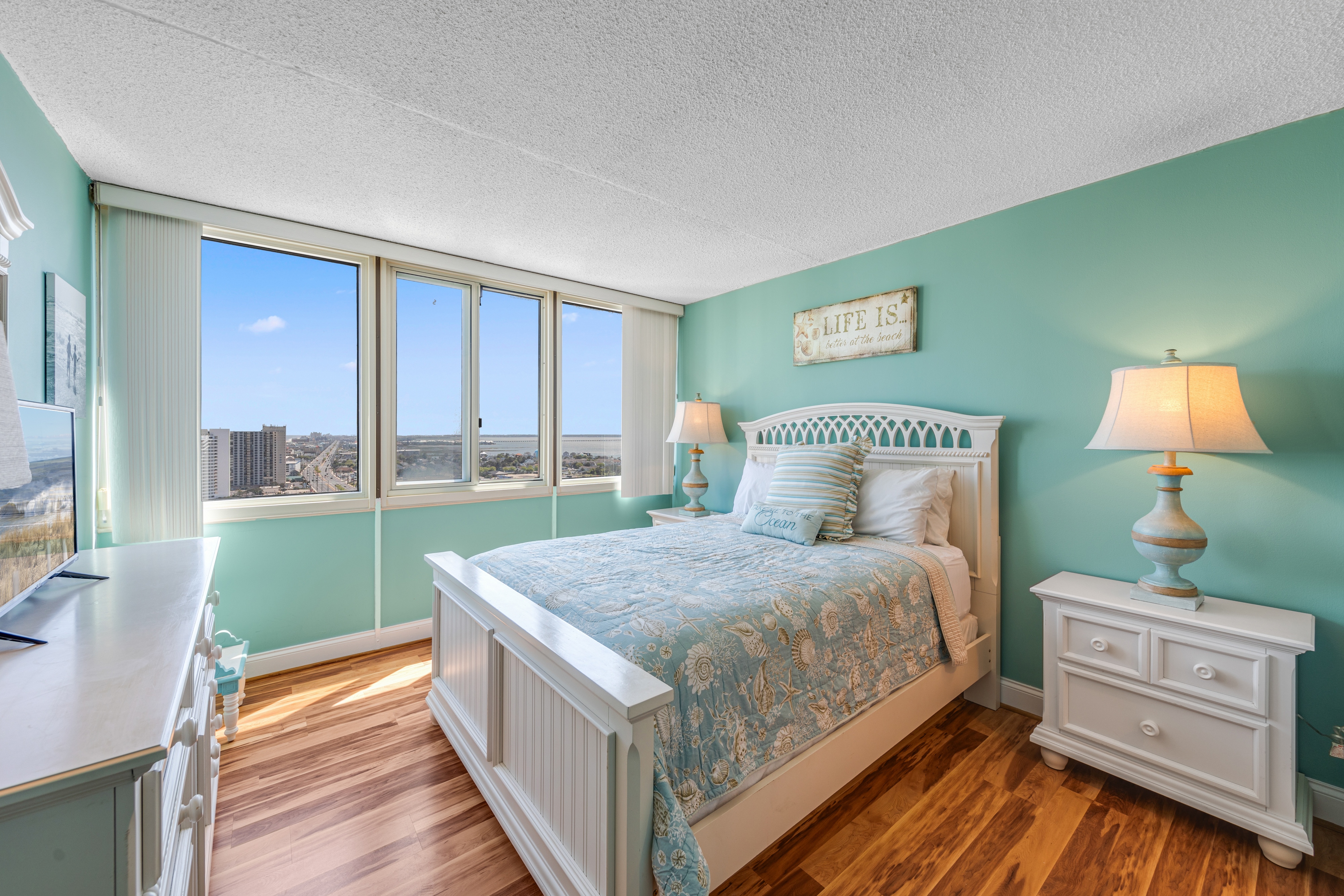 Bedroom 2 is a Master with a Queen Bed and Private Bath.