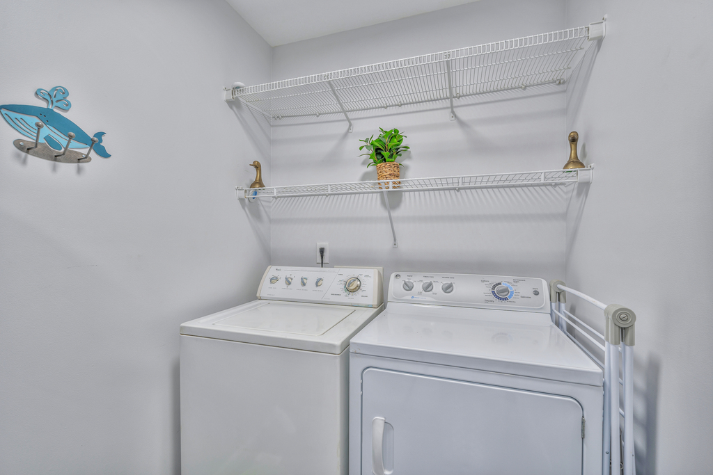 Full Size Washer and Dryer for your convenience.