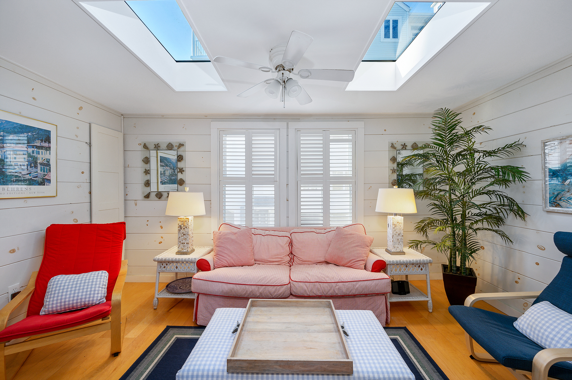 Enjoy watching the clouds through the Sky lights.