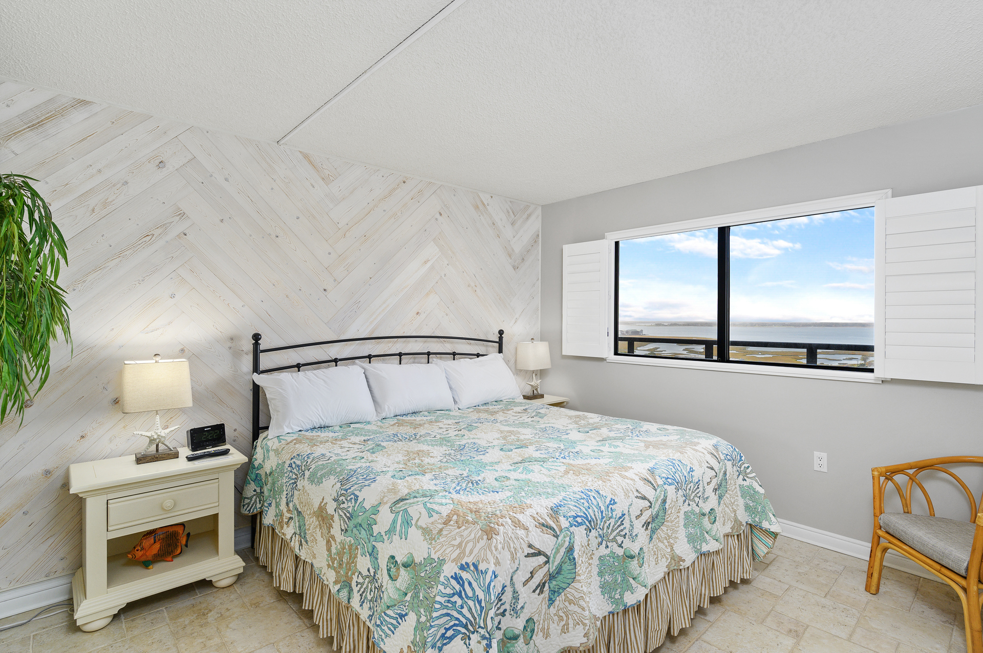 Slip into the Cozy King Bed after your busy beach days!