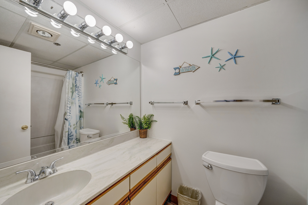 Plenty of counter space helps make getting ready for the day easy