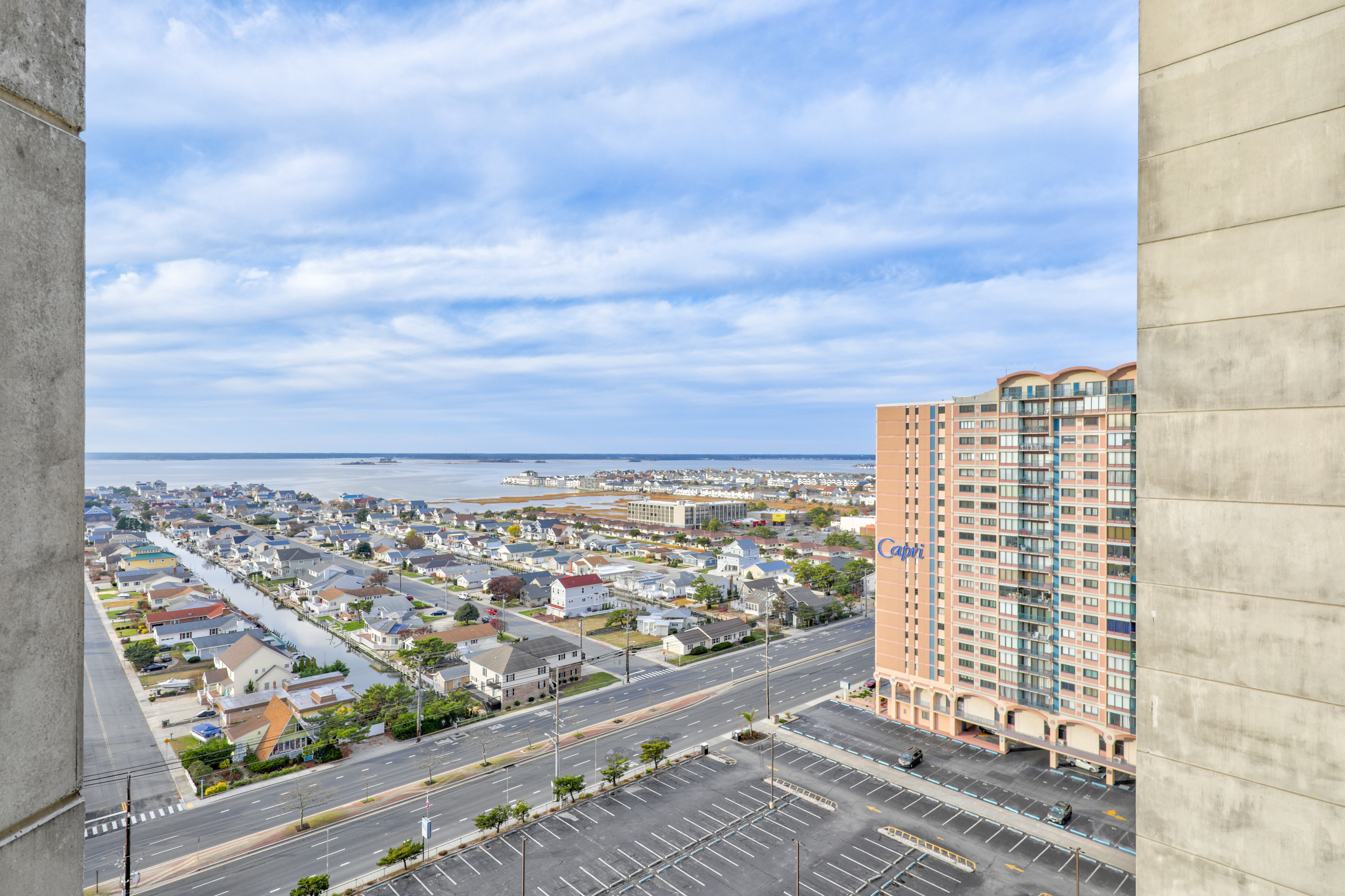 City views from the front of the Golden Sands building.