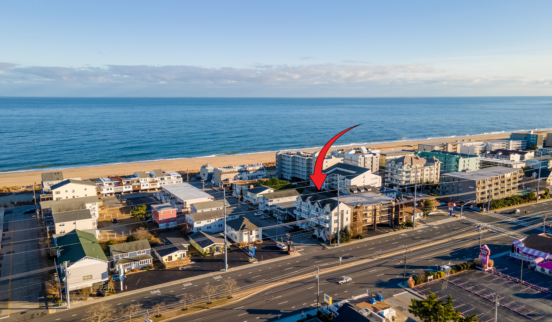 YOU ARE HERE!! So grab your Chairs and suntan lotion because it’s just a short walk to the Beach!