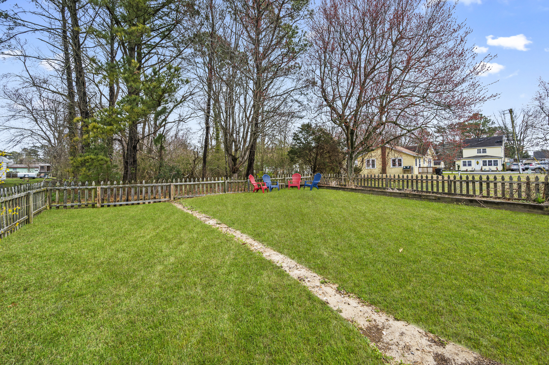 Fenced-in Yard is perfect for your 4-legged friends.