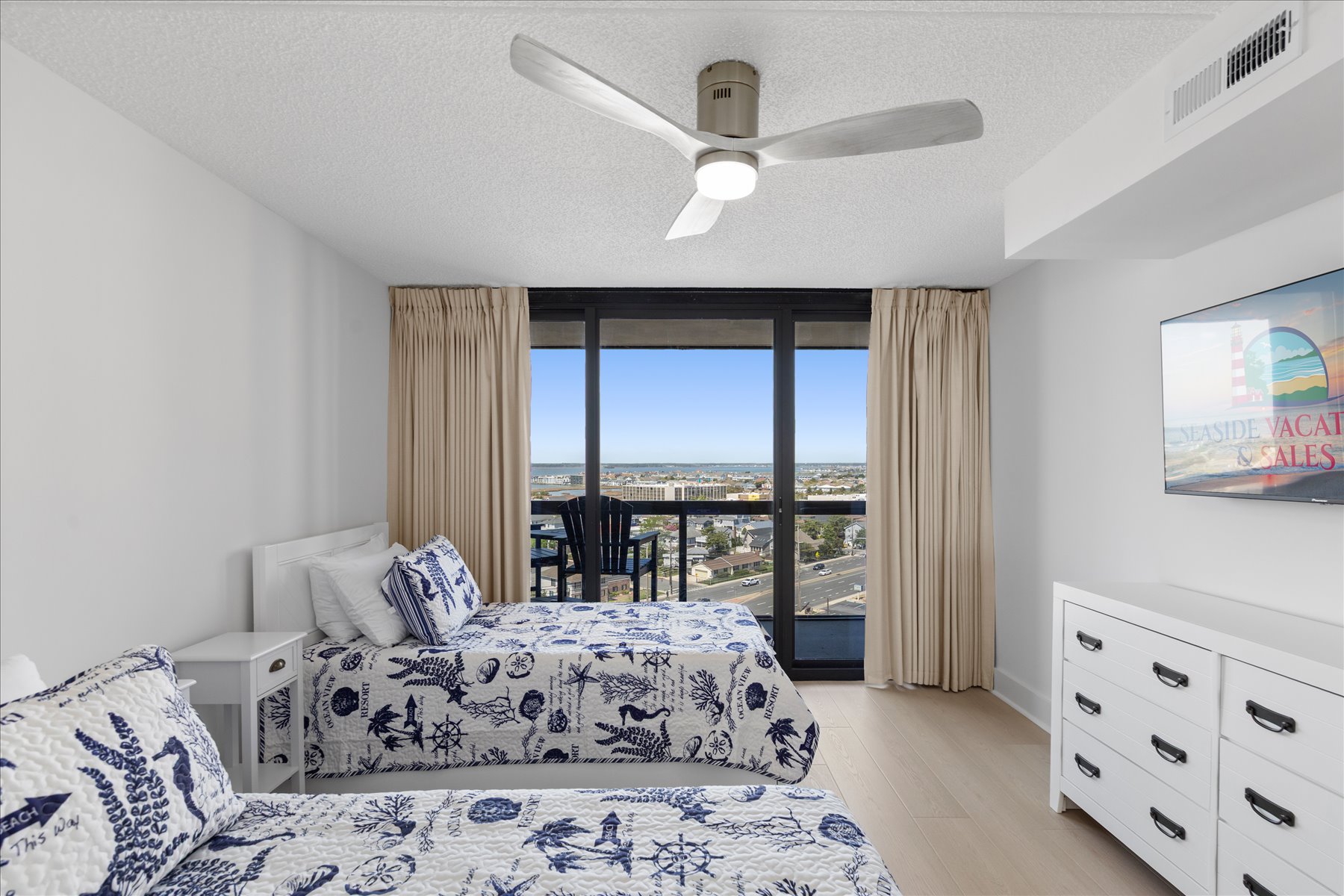 Captivating sky vies in every room.