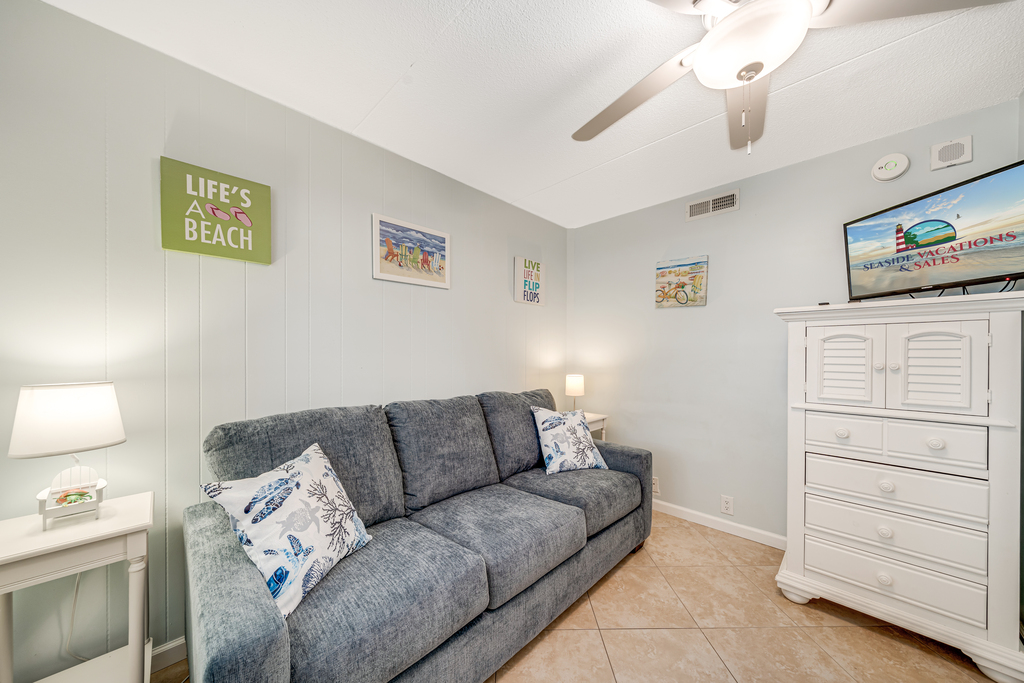 Just inside the entrance, you'll find the Den