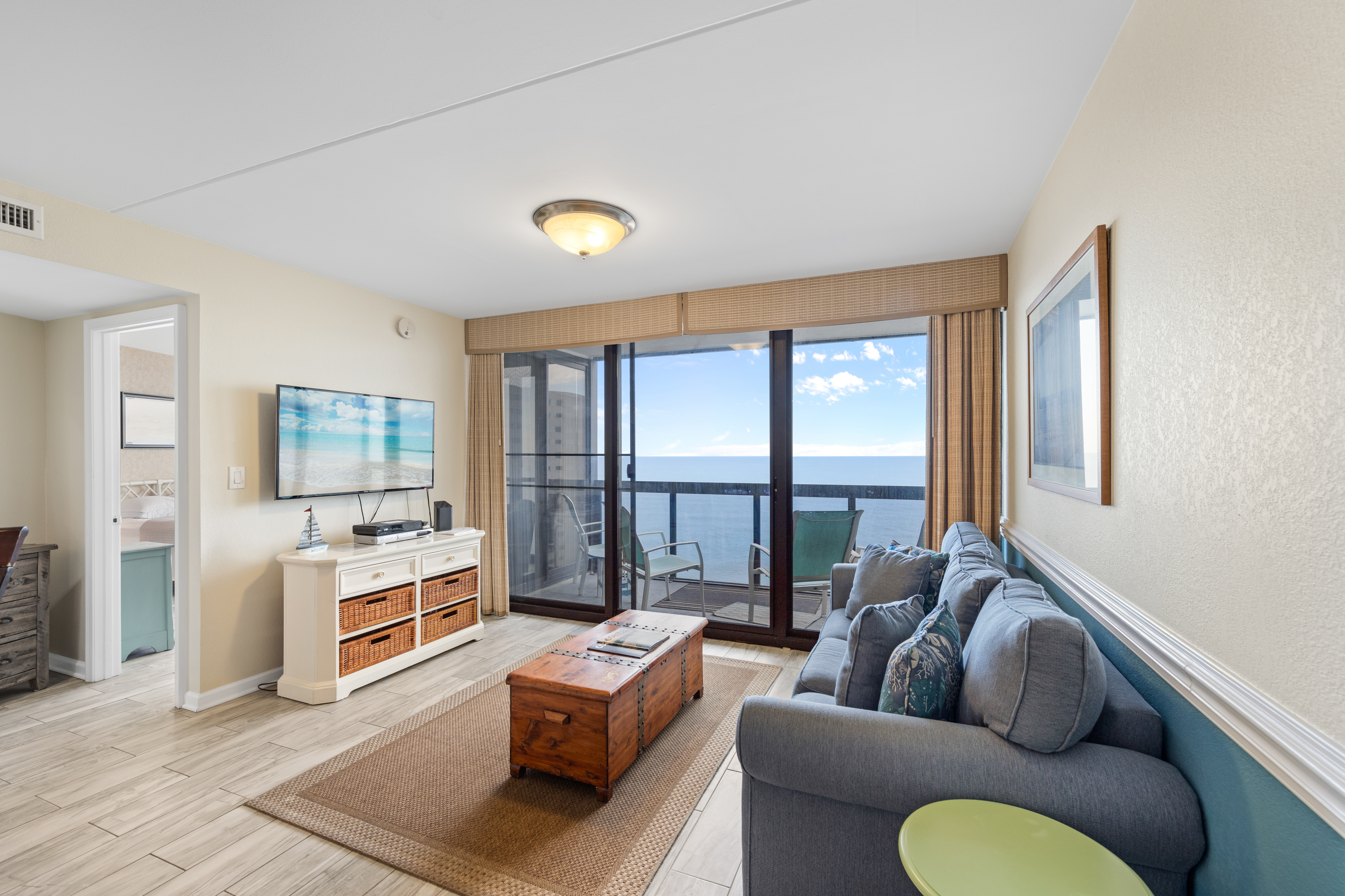 Phenomenal views right from the comfy sofa.