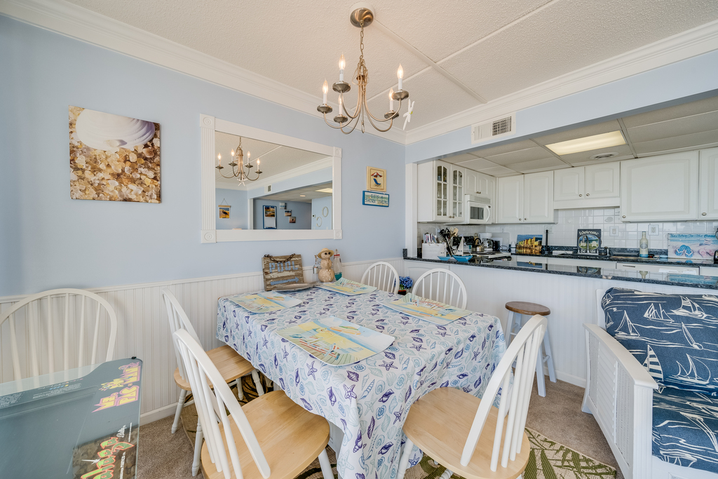 Plenty of seating for a home cooked Meal.