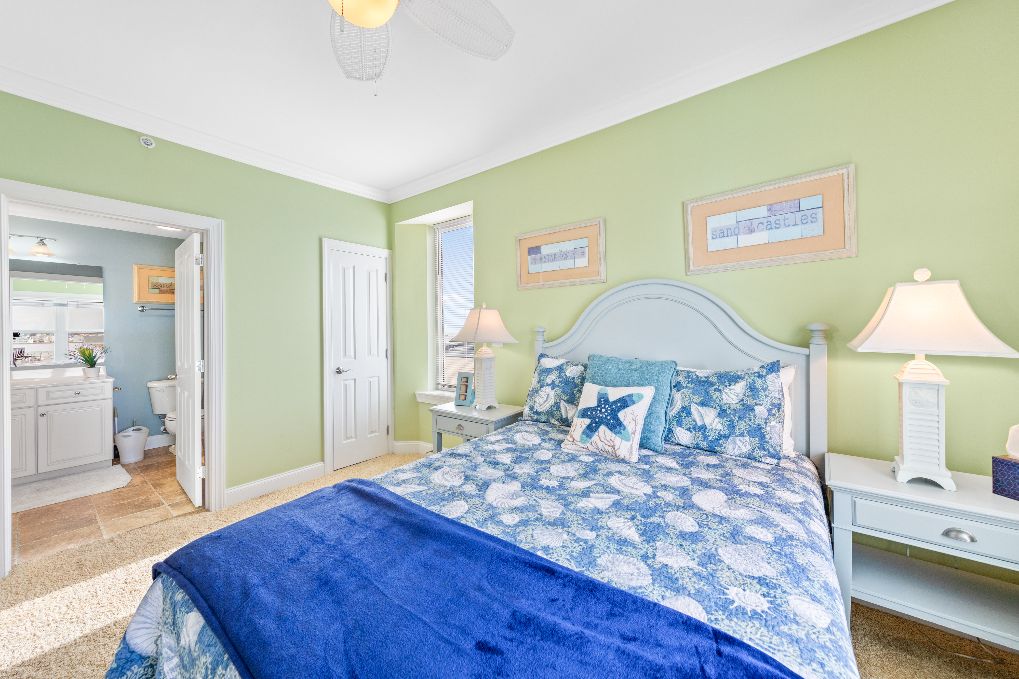 Bedroom 3 features a queen size bed.