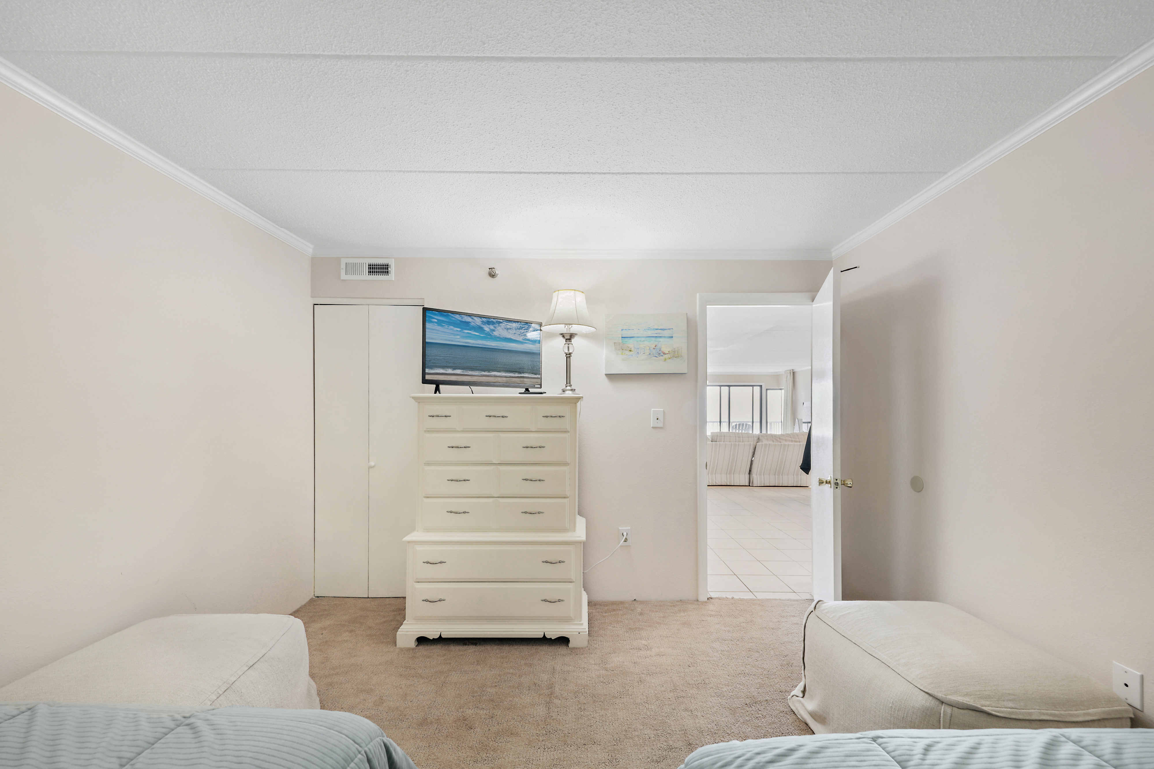 Relax and watch a movie on the Flat Screen TV!