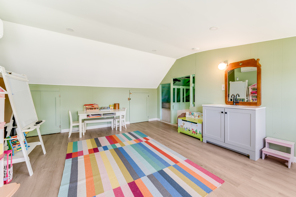 They have their own space, while still being close to the grownups in the Kitchen.