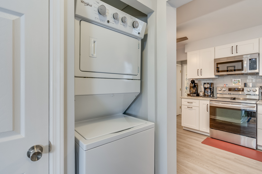 Pack lighter and use the home's Washer and Dryer!