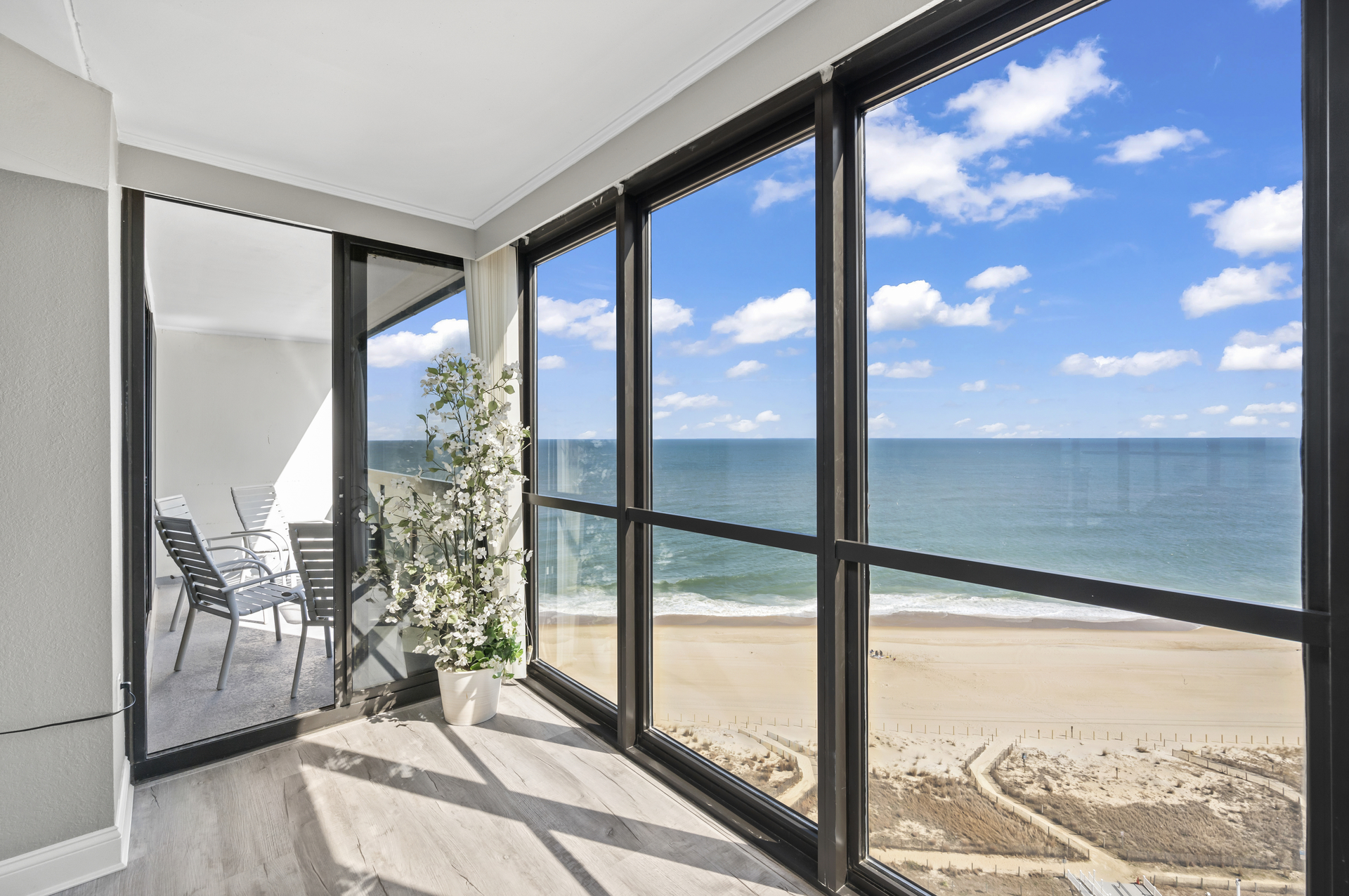 With Private Balcony Access, you can slip out to watch the Moon Dance Over the Ocean.