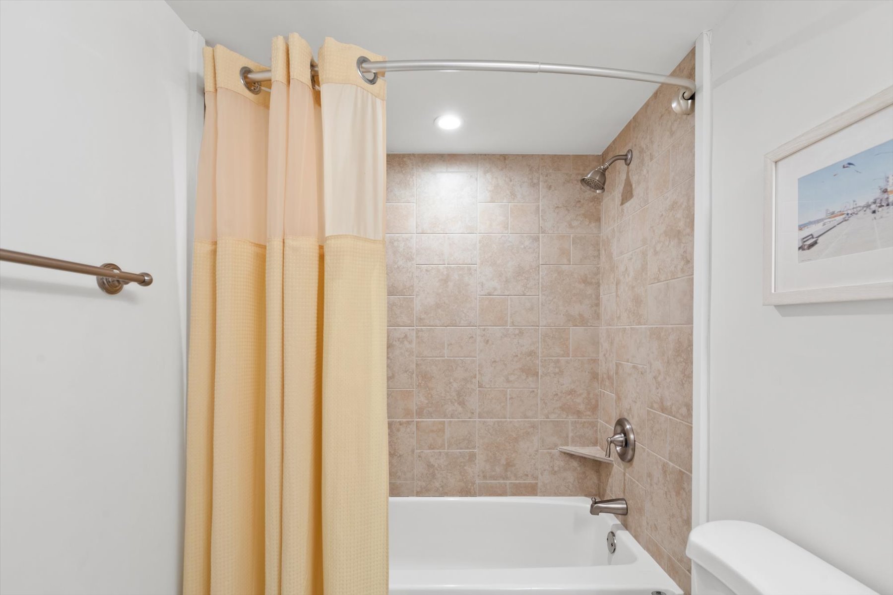 Bathroom 2 has been renovated with a Shower/Tub Combo