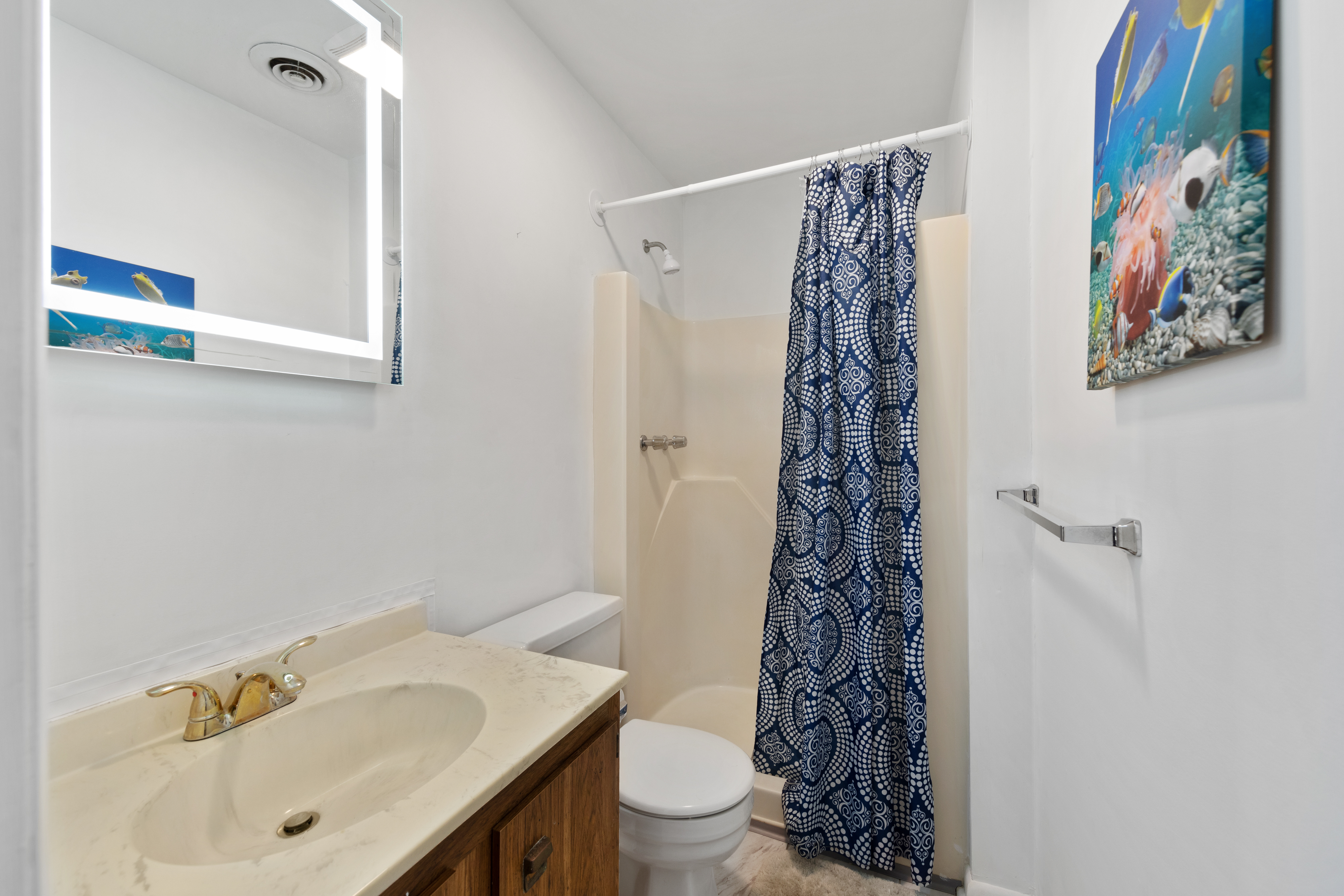 The Primary Bath with Walk-in Shower