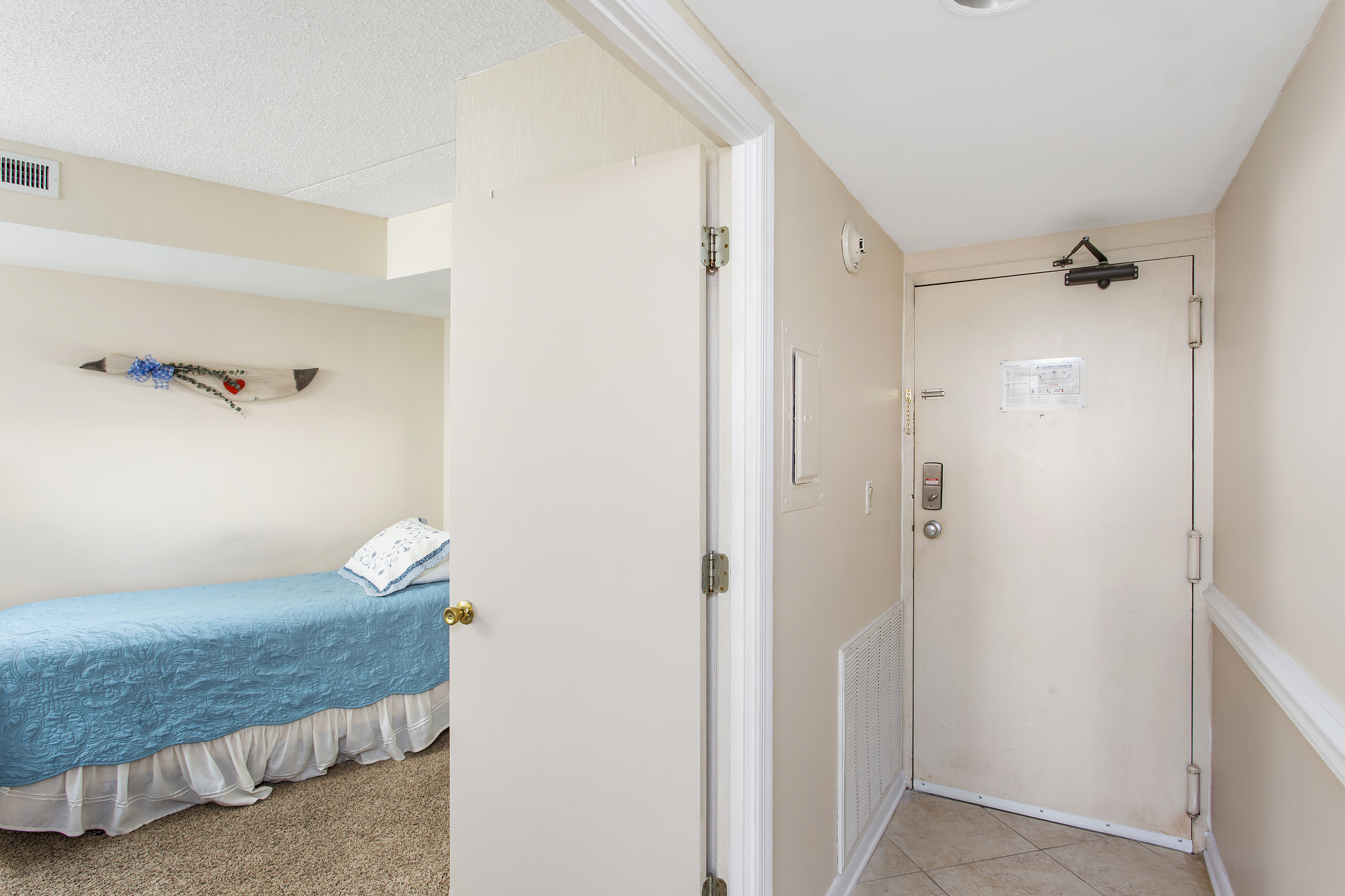 Bedroom 2 located near the entrance.