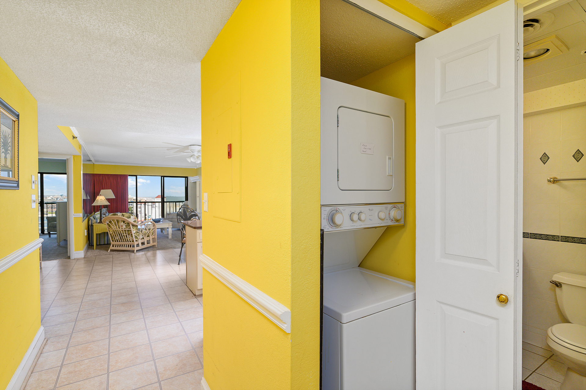 Washer/Dryer Combo is available just in case you need to do a quick load of laundry