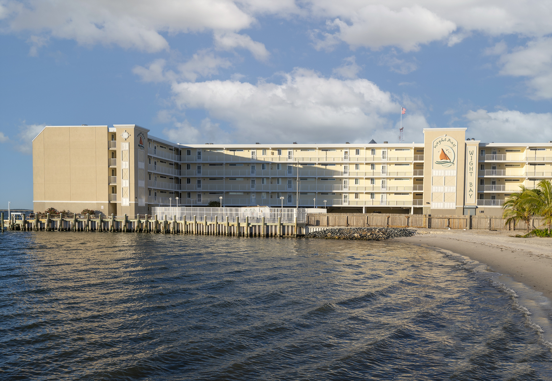 Vacation right at the Water`s Edge with amazing Bay Views.