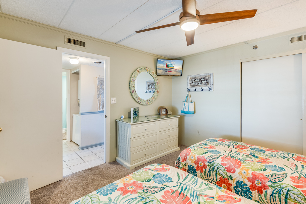 Bedroom 2 also has a Flat Screen TV