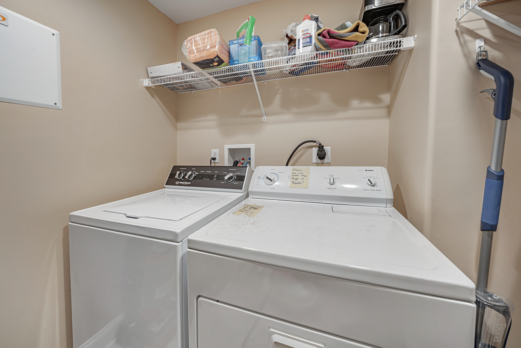Full Size Washer and Dryer for your convenience.