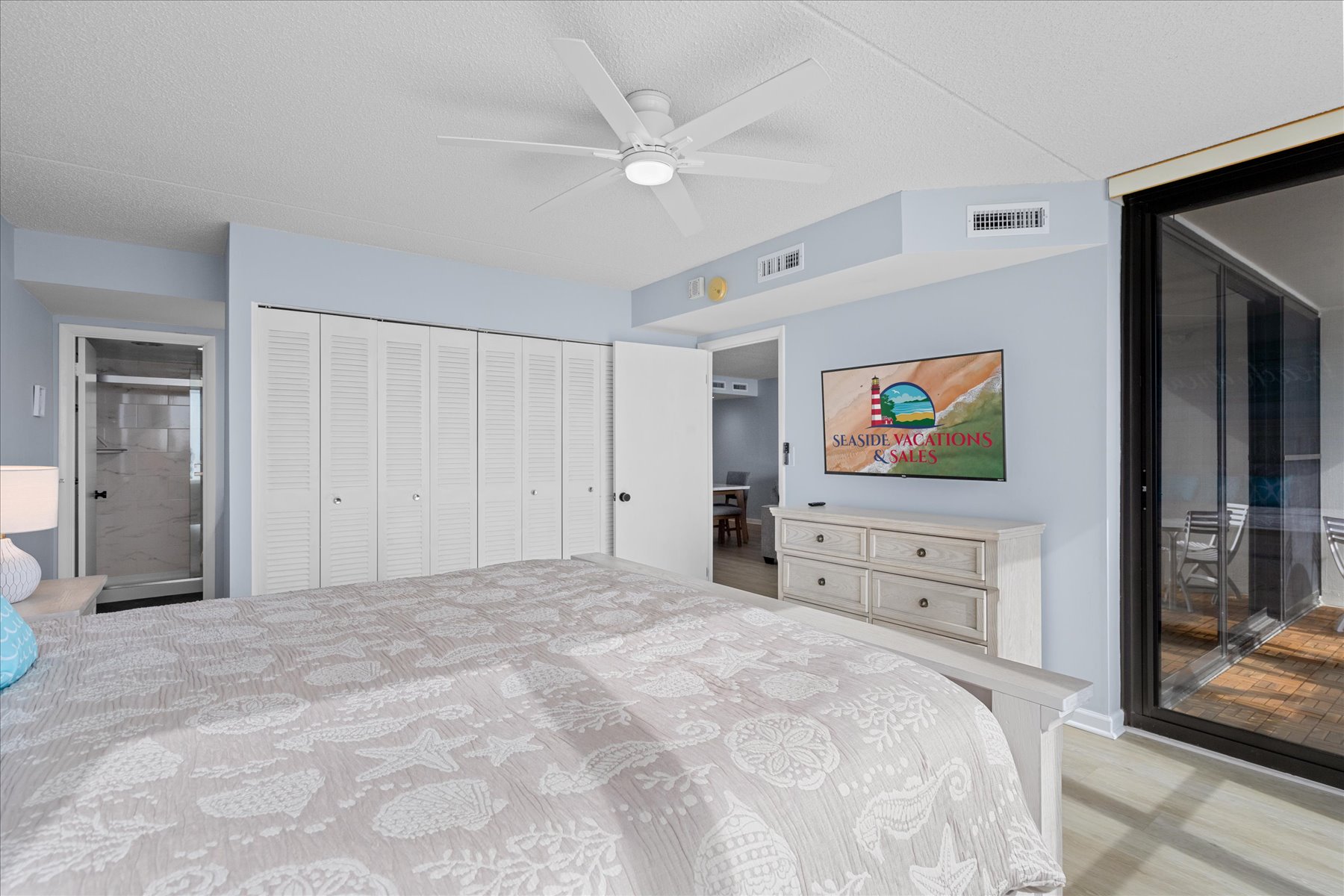 You can watch T.V. from your King sized Bed!