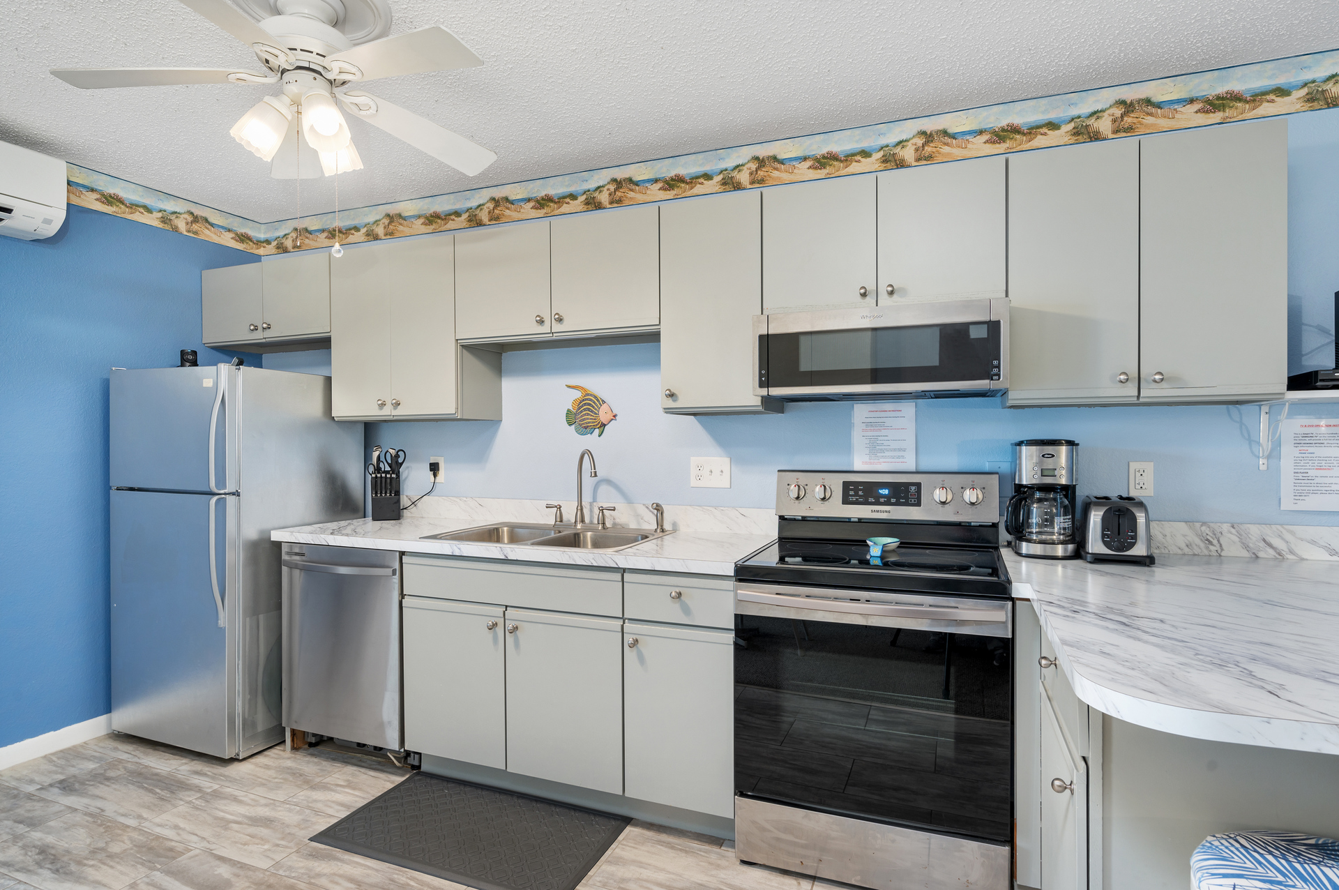 The Chef in your family will be in awe of the Spacious, Well-Stocked Kitchen.