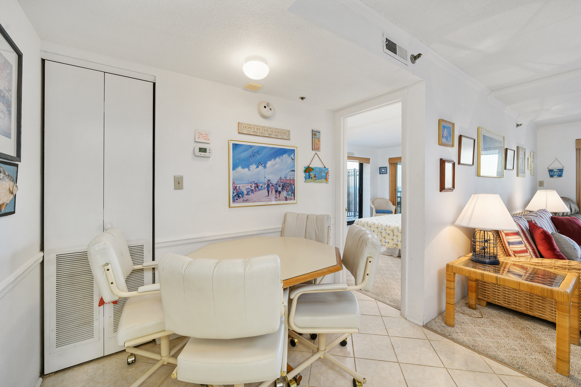 Off the kitchen is the Dining Area that comfortably seats 4