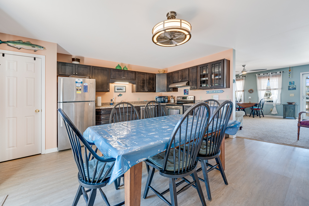 Dine indoors in the comfort of Central AC.