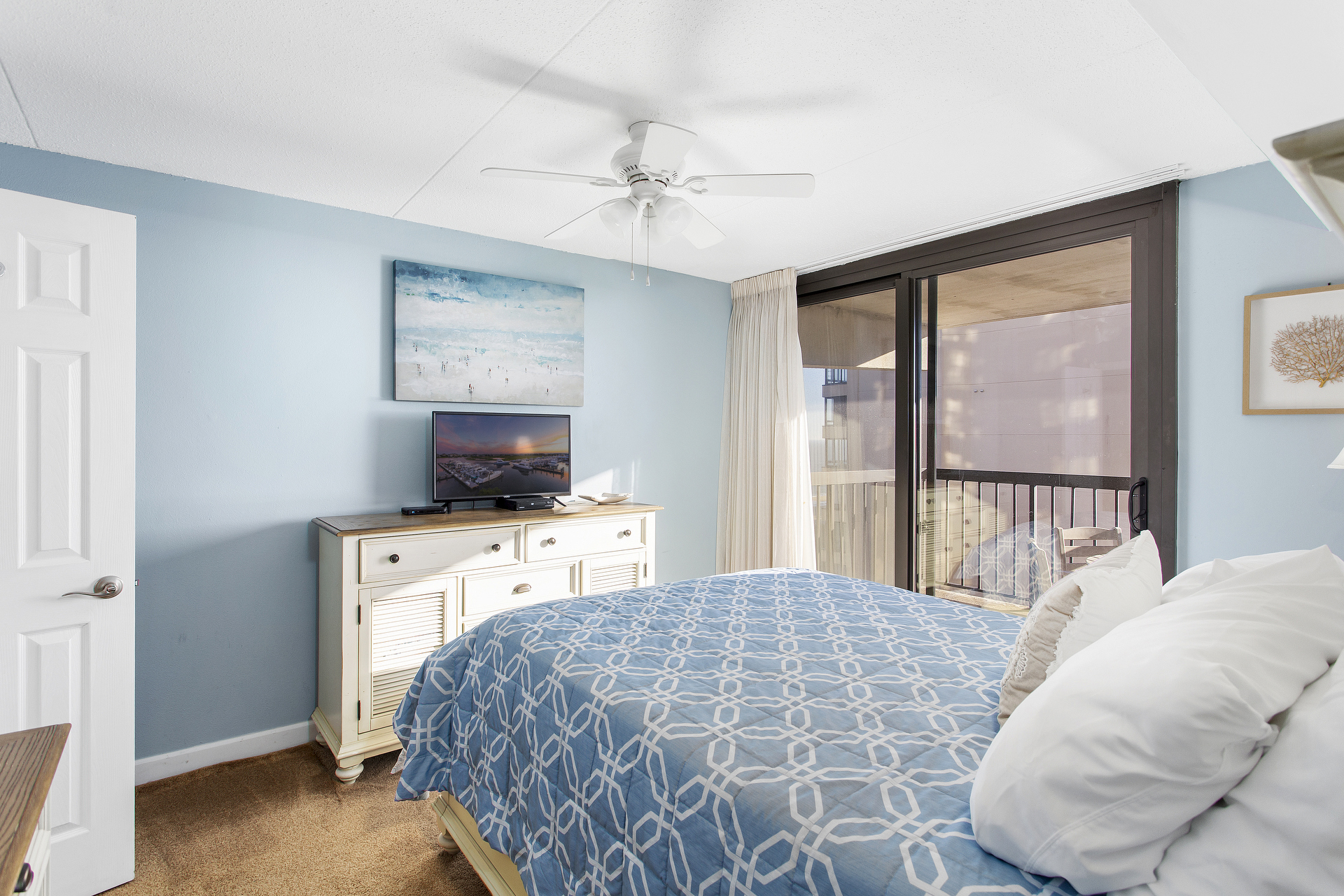 The Primary offers amazing Views, Flat Screen TV, and a Private Bath.