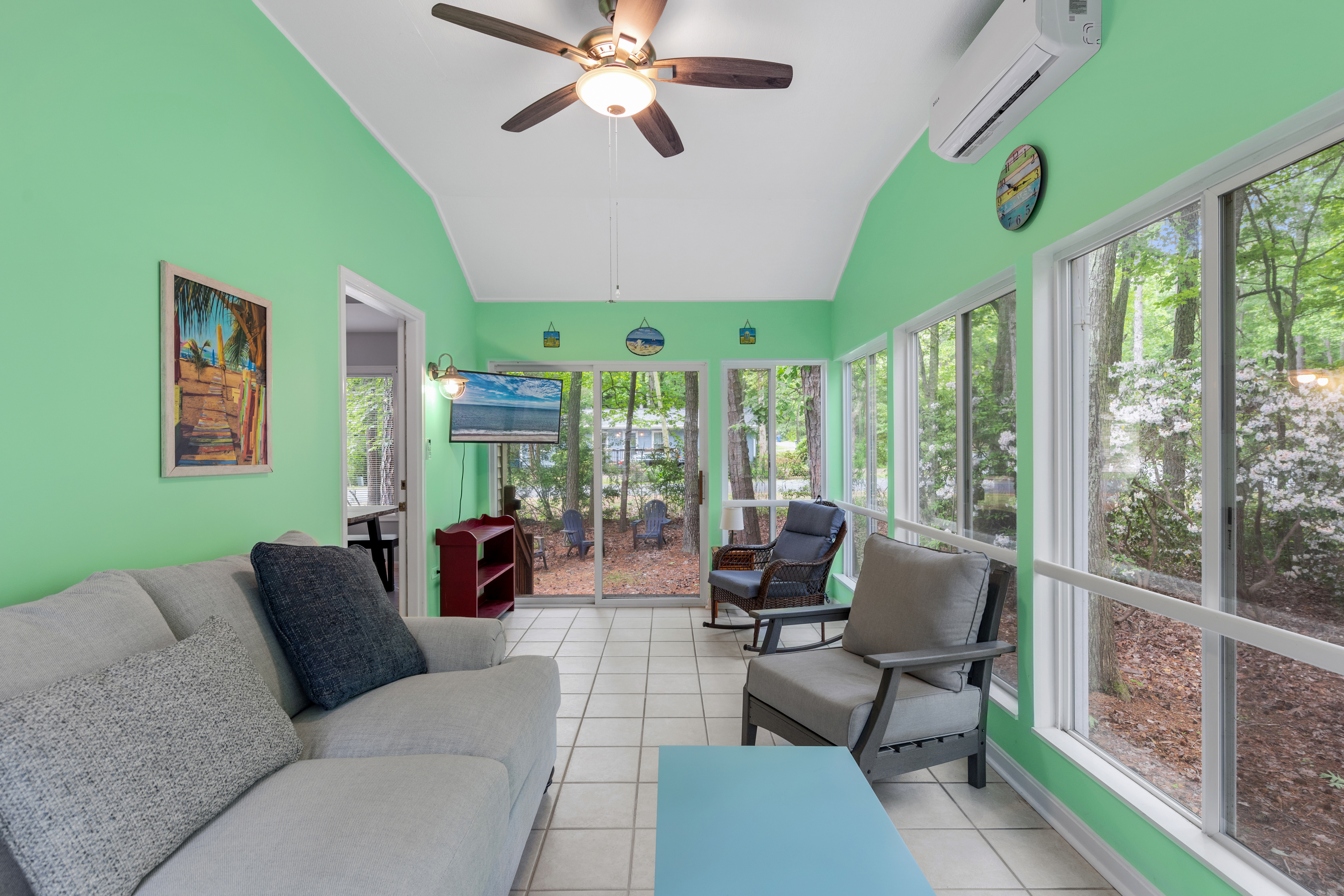 Enjoy the Seating Area & Flat Screen TV...