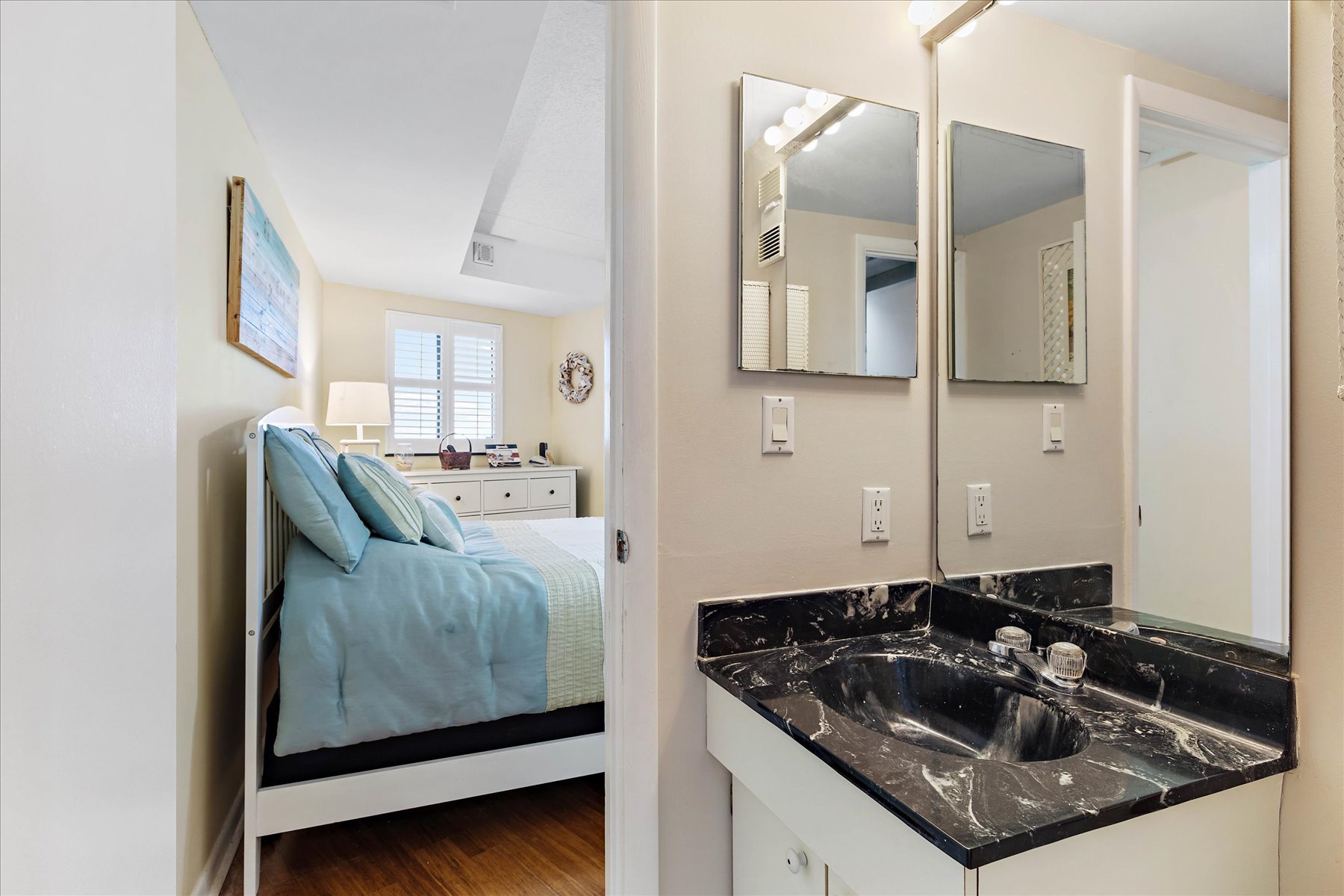 Full Bath attached to Bedroom 2.