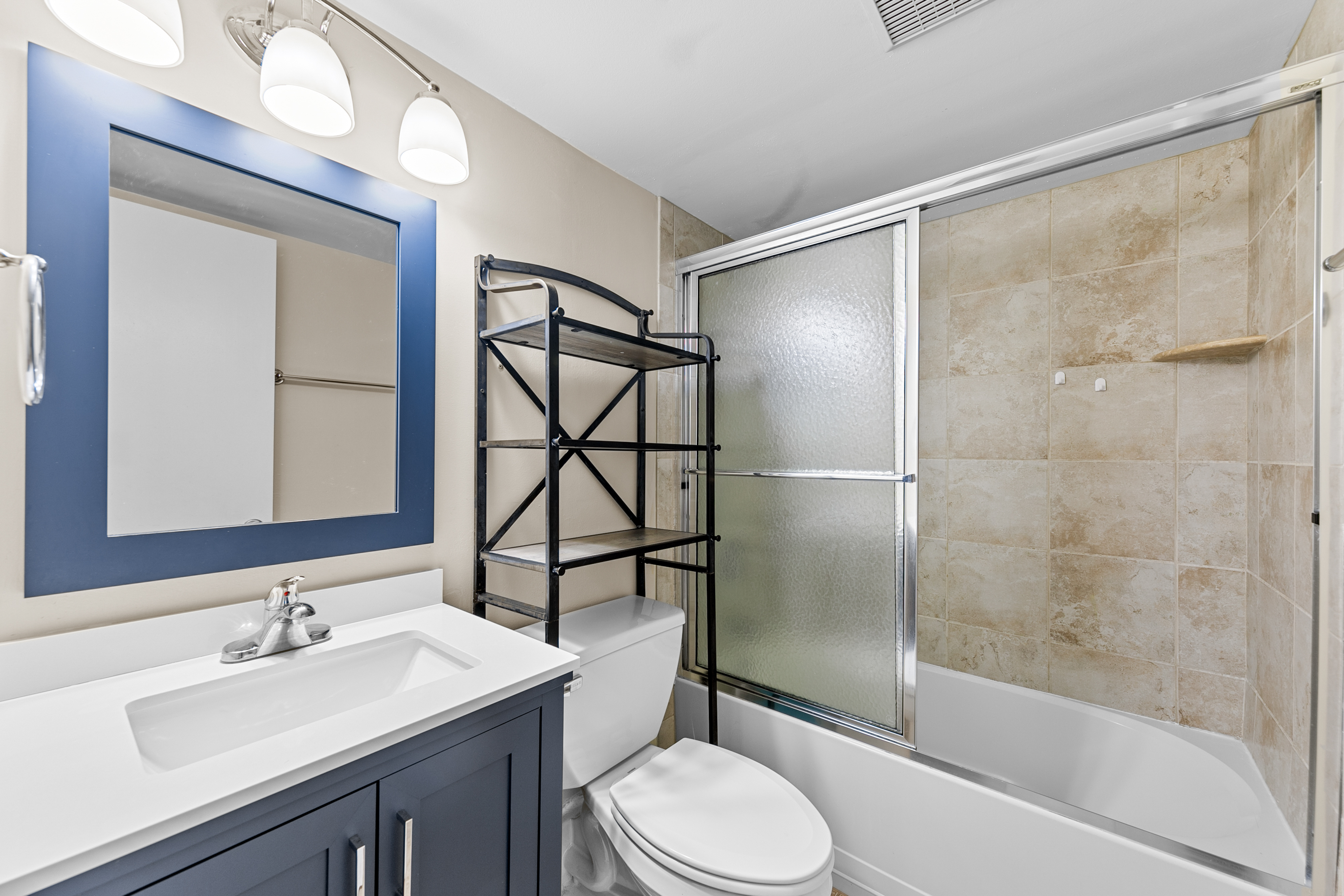 The Hall Bath offers a Shower/Tub Combo.