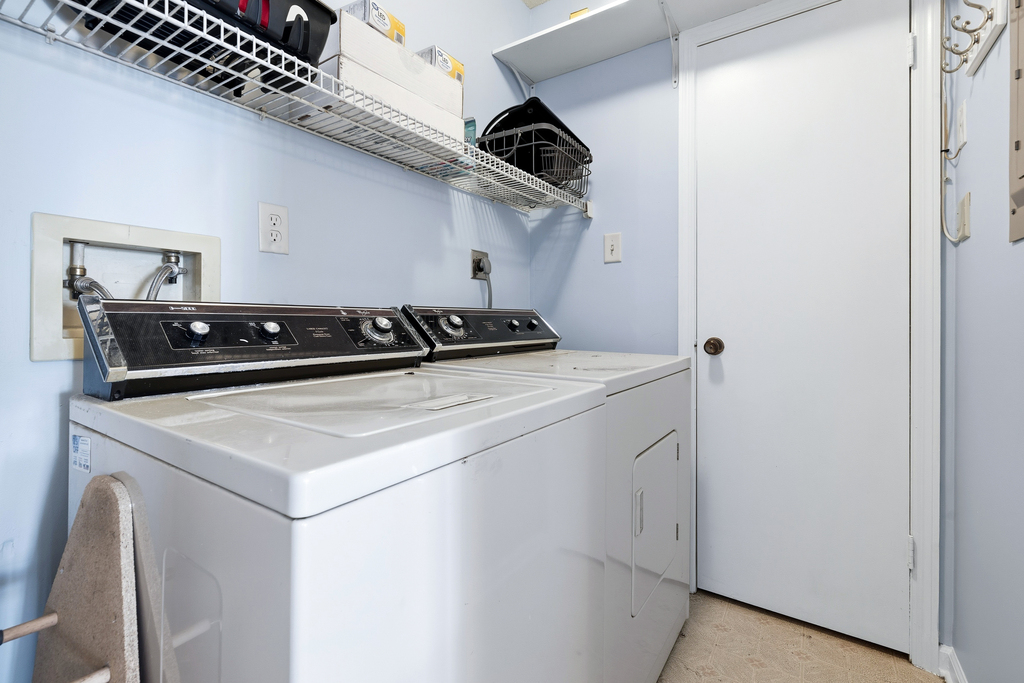 Full size washer and dryer for your use!