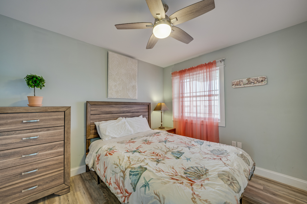 Also on the 1st Floor is Bedroom 1 with a comfy Queen Bed.