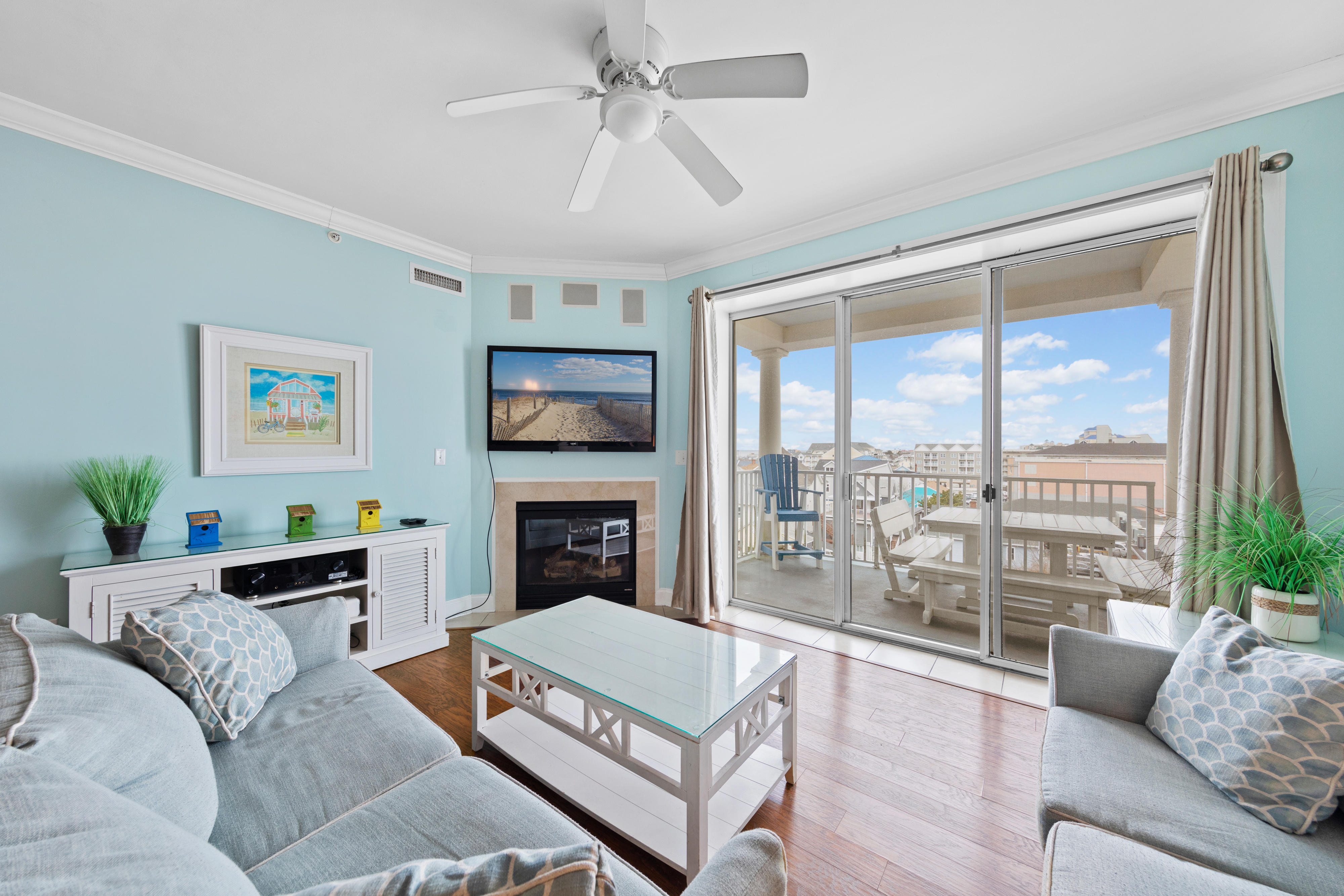 Enjoy a Family Movie Night with the Flat Screen TV and Free Wi-Fi.