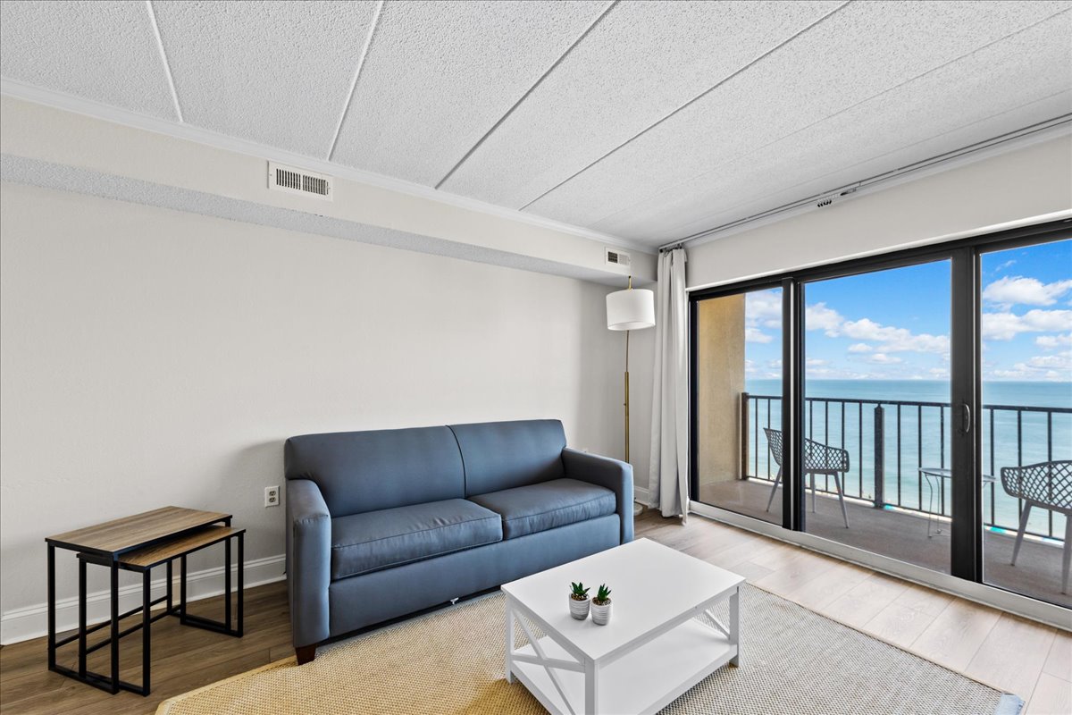 The sleeper sofa will comfortably sleep up to 2.