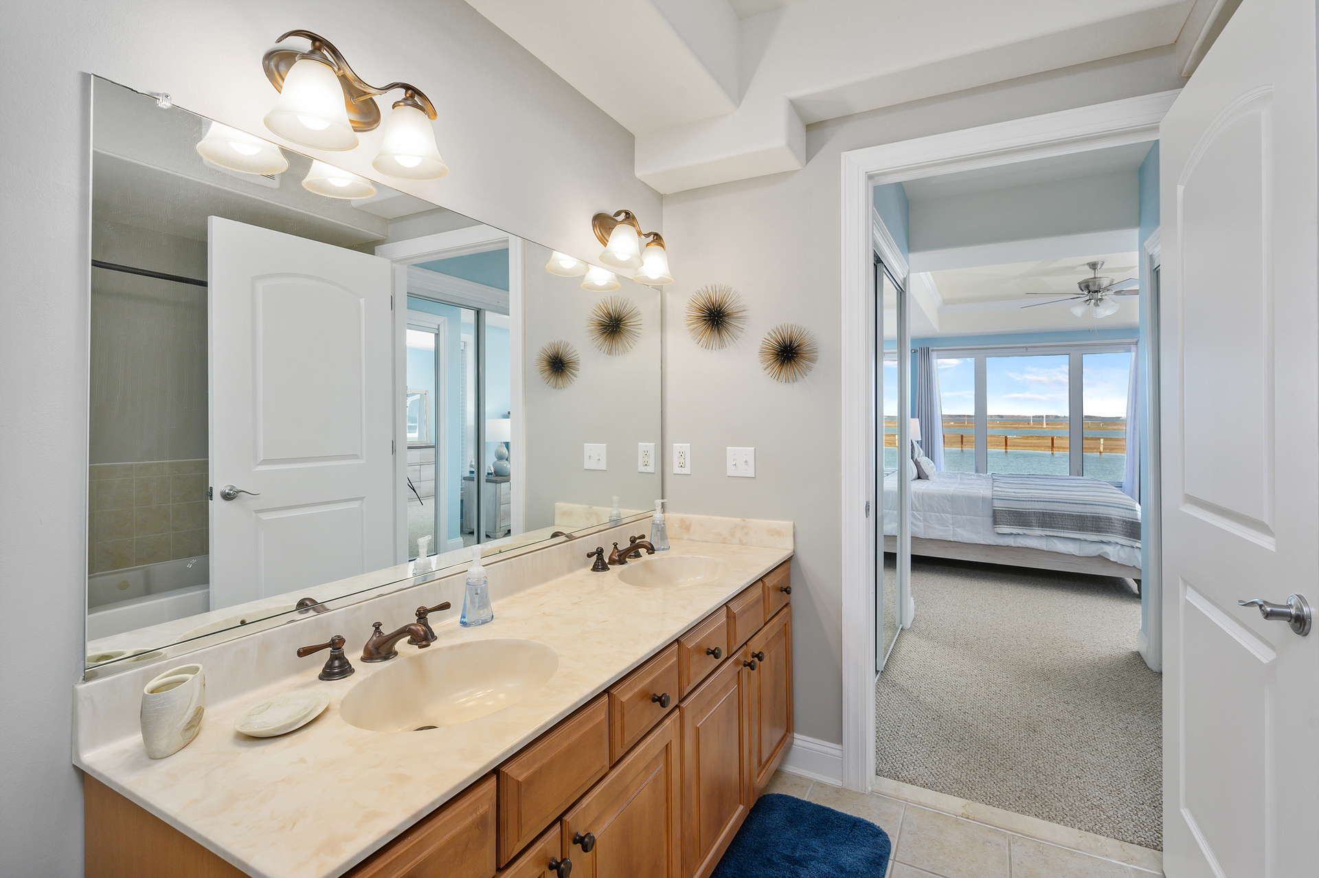 Private Master Bath with Double Vanity.