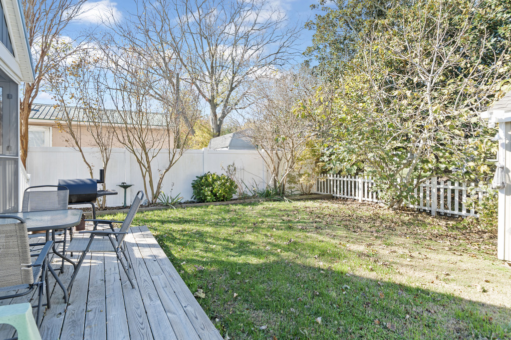 The kids will love playing in the Fenced-in Yard.