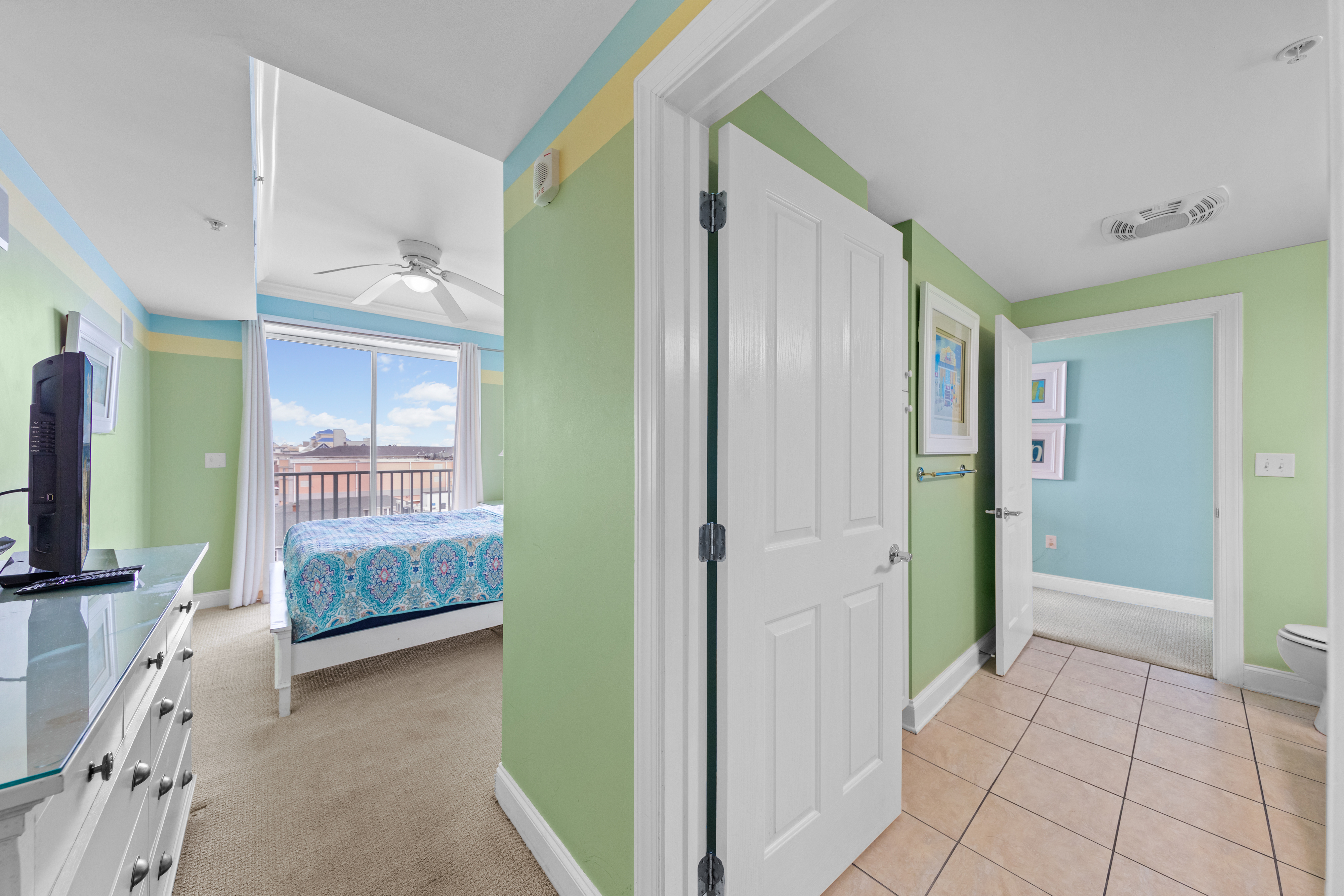 Full Bath leading to Bedroom 2!