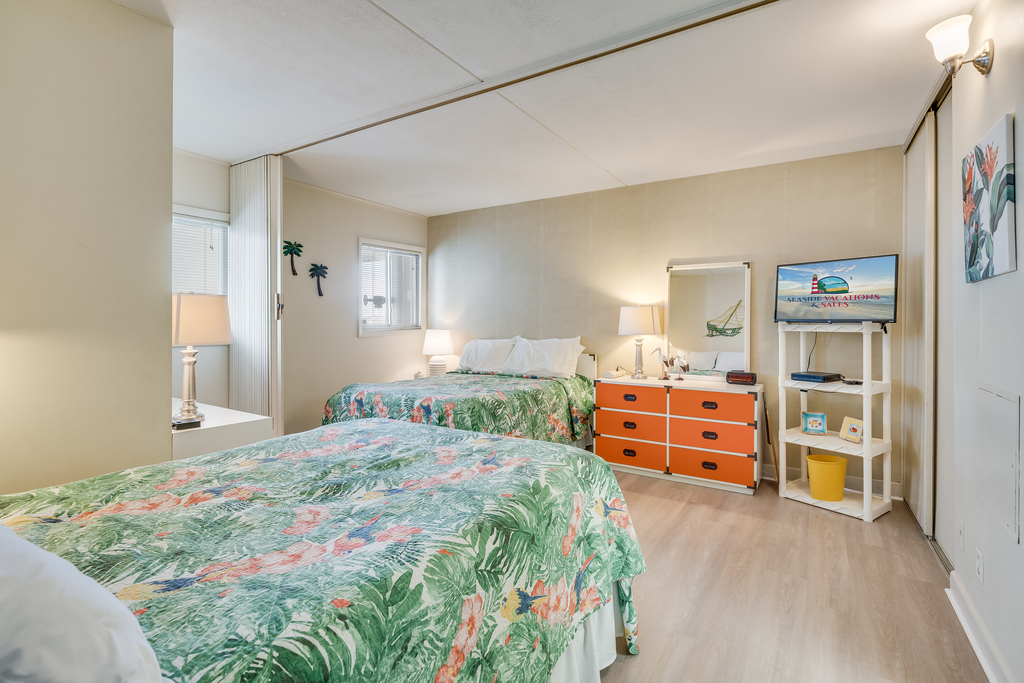 Lay Back and Enjoy your Favorite Movie on the Flat Screen TV.