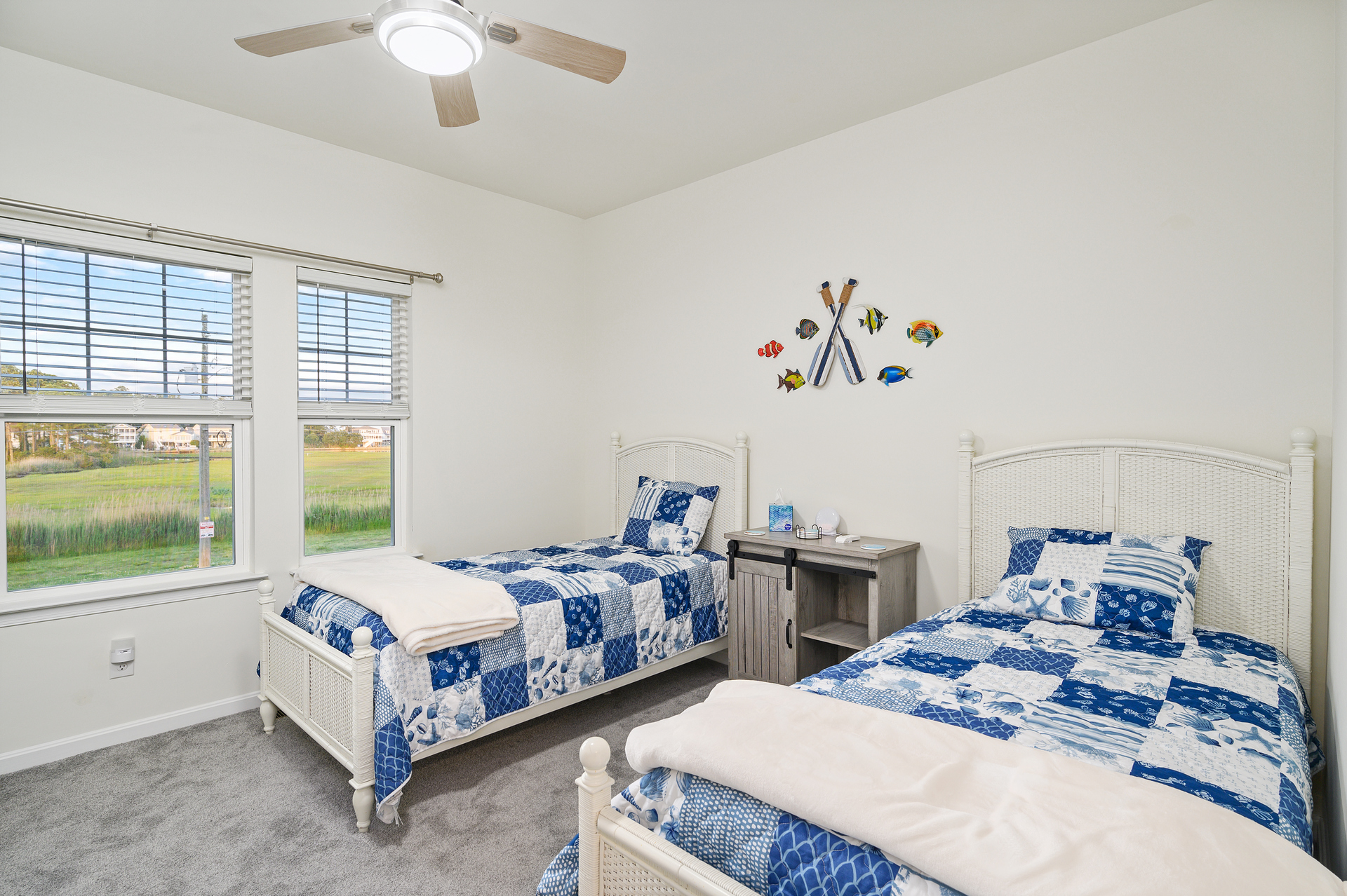 Bedroom 3 has 2 Twin Beds.