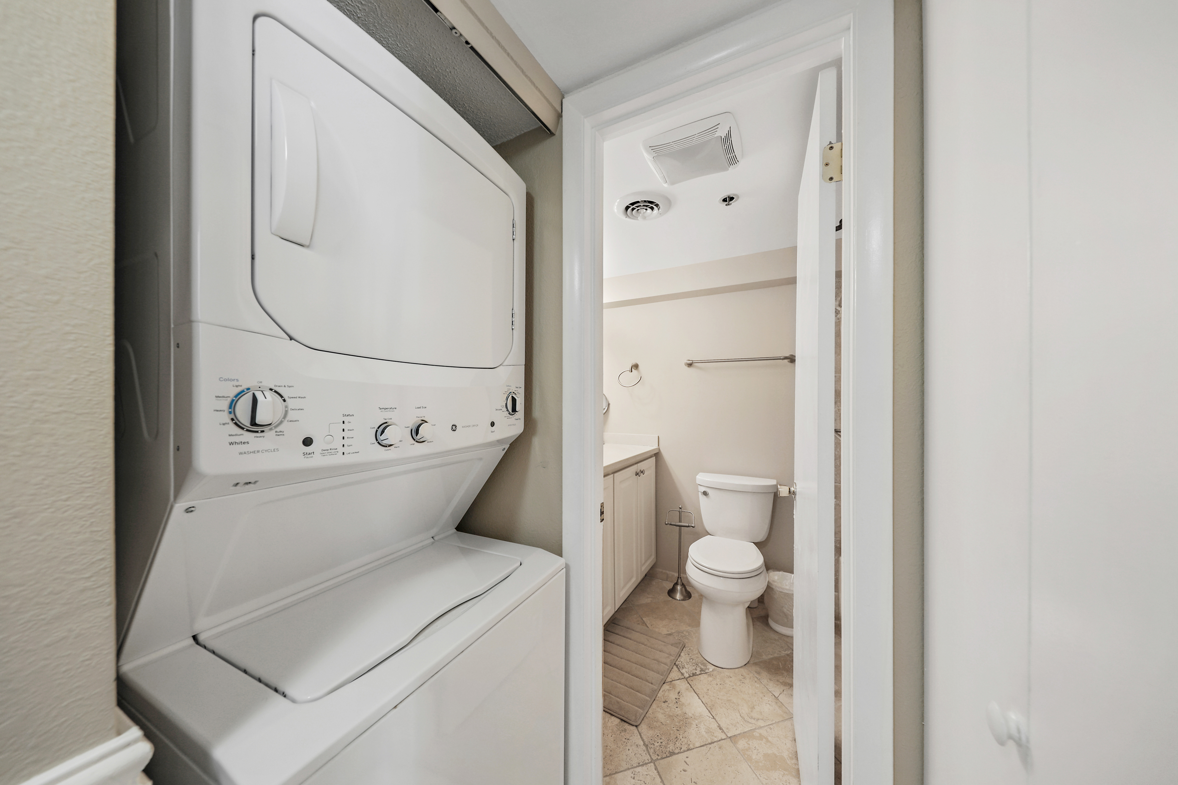 There’s also a convenient Washer and Dryer, in case you need to do a quick load before heading home!
