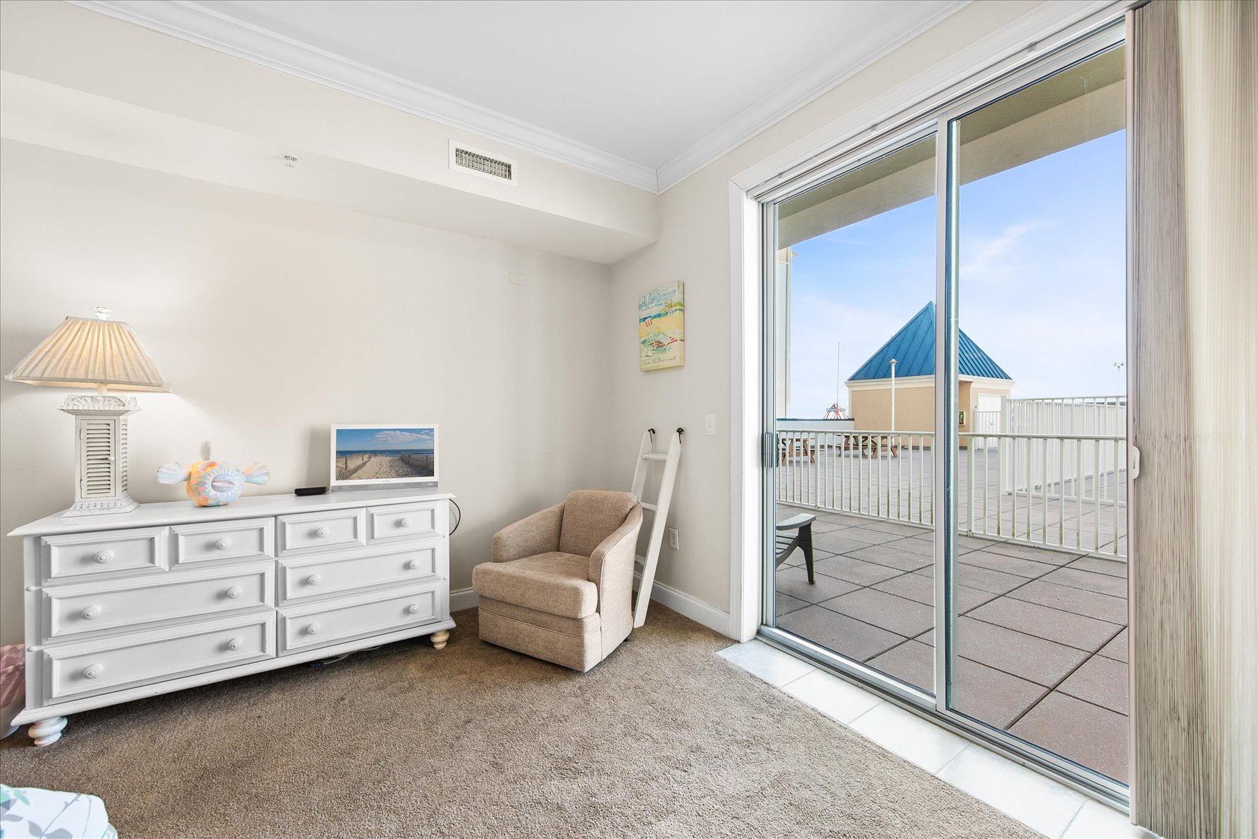 Bedroom 2 is steps away from the pool!